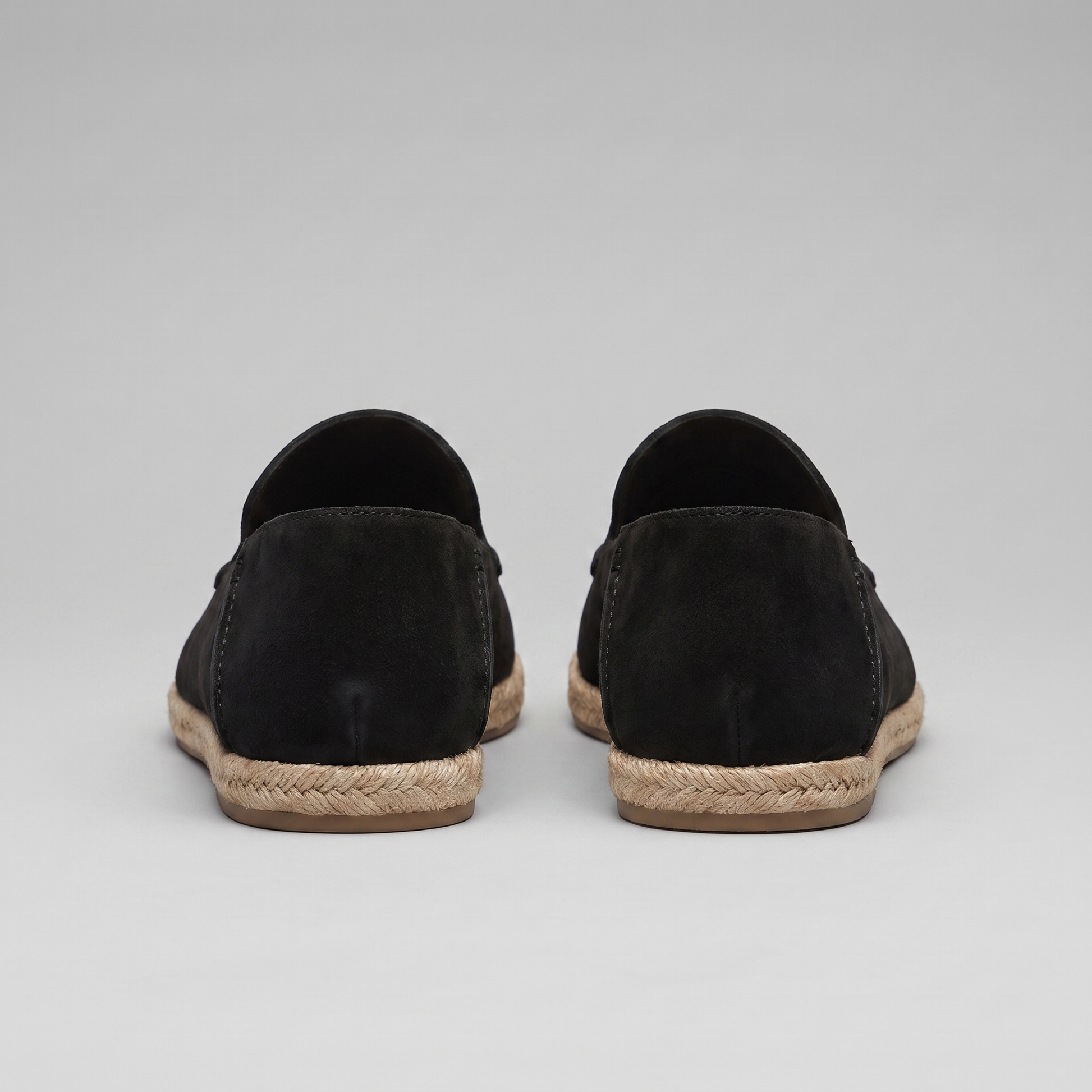 Mocassini Uomo in Camoscio Espadrillas Suola in Corda