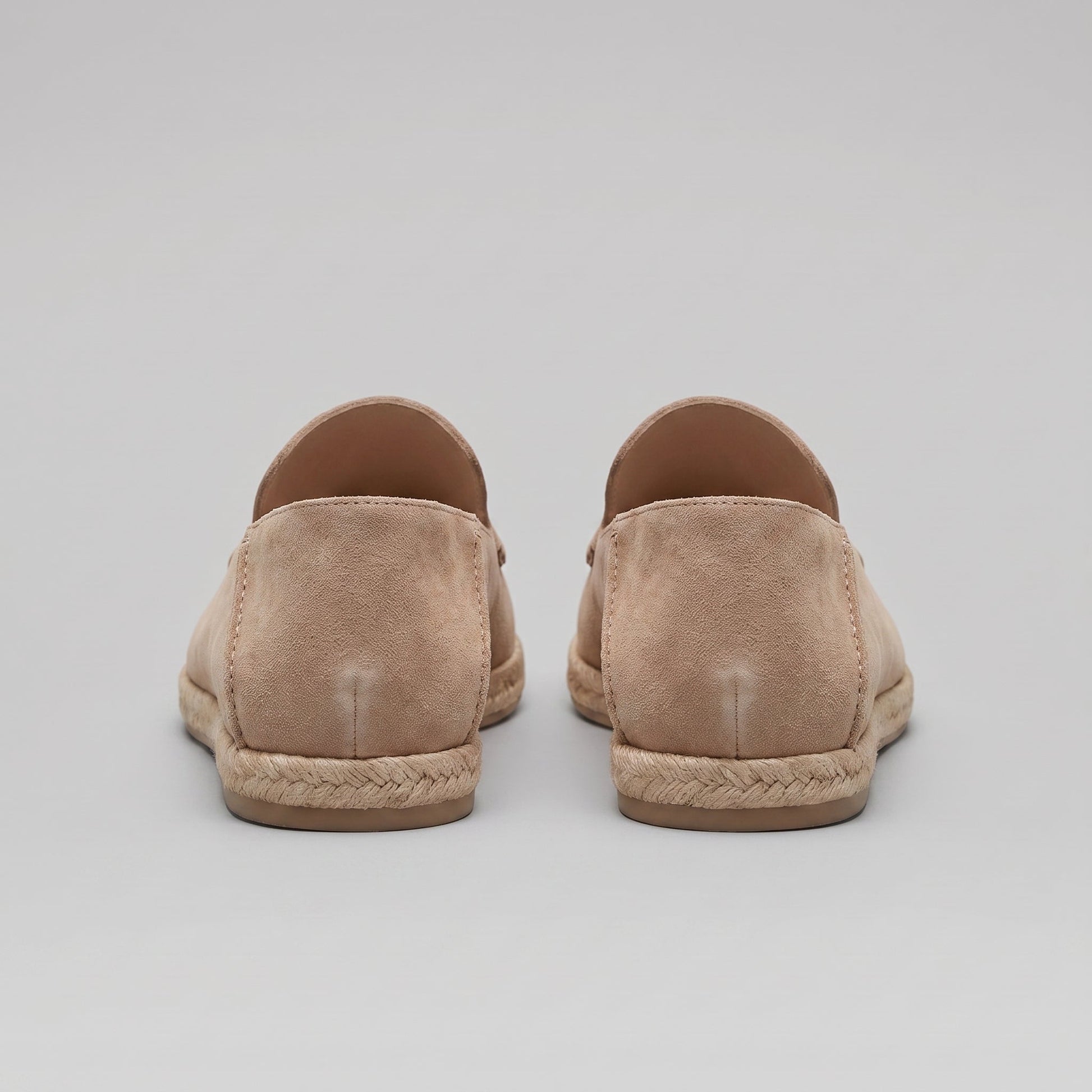 Mocassini Uomo in Camoscio Espadrillas Suola in Corda