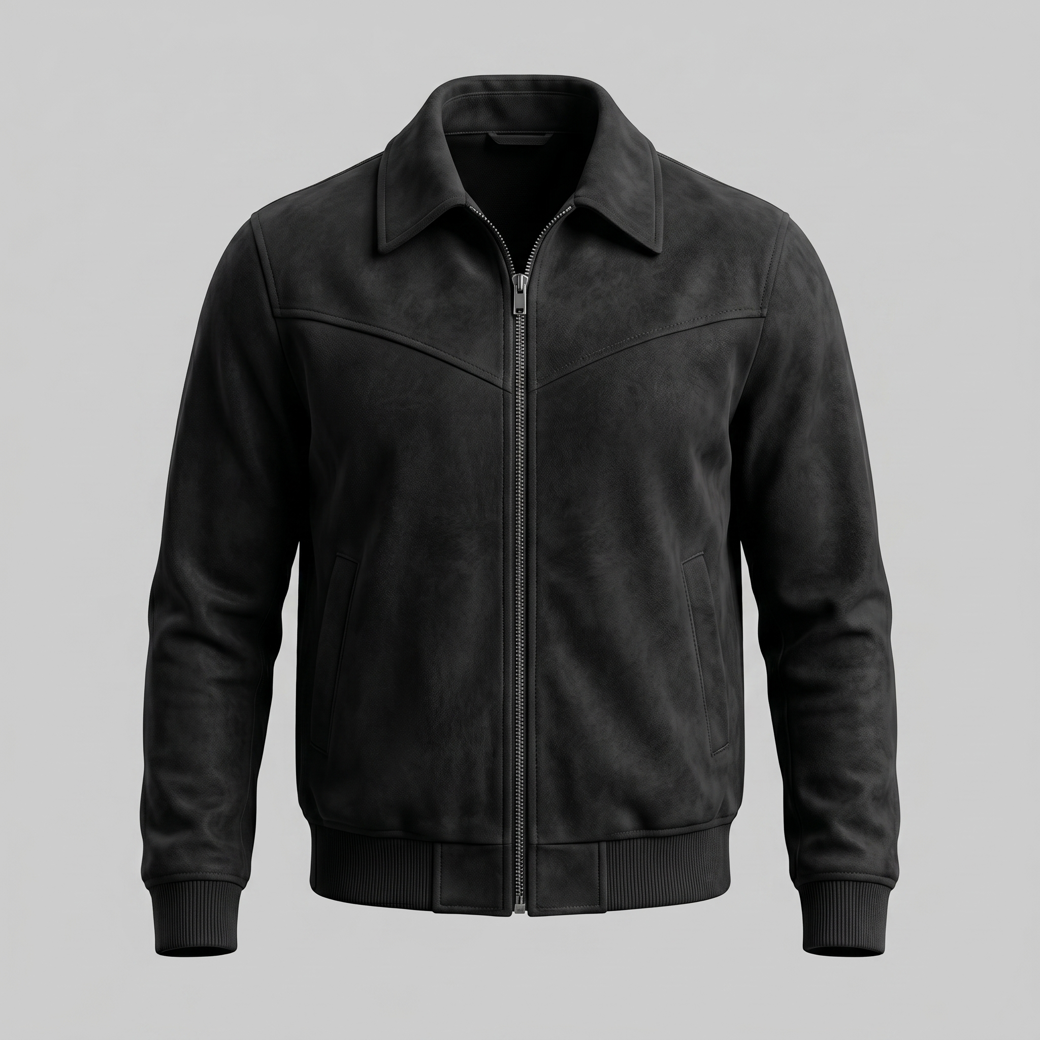 Giacca Harrington Bomber Uomo in Camoscio