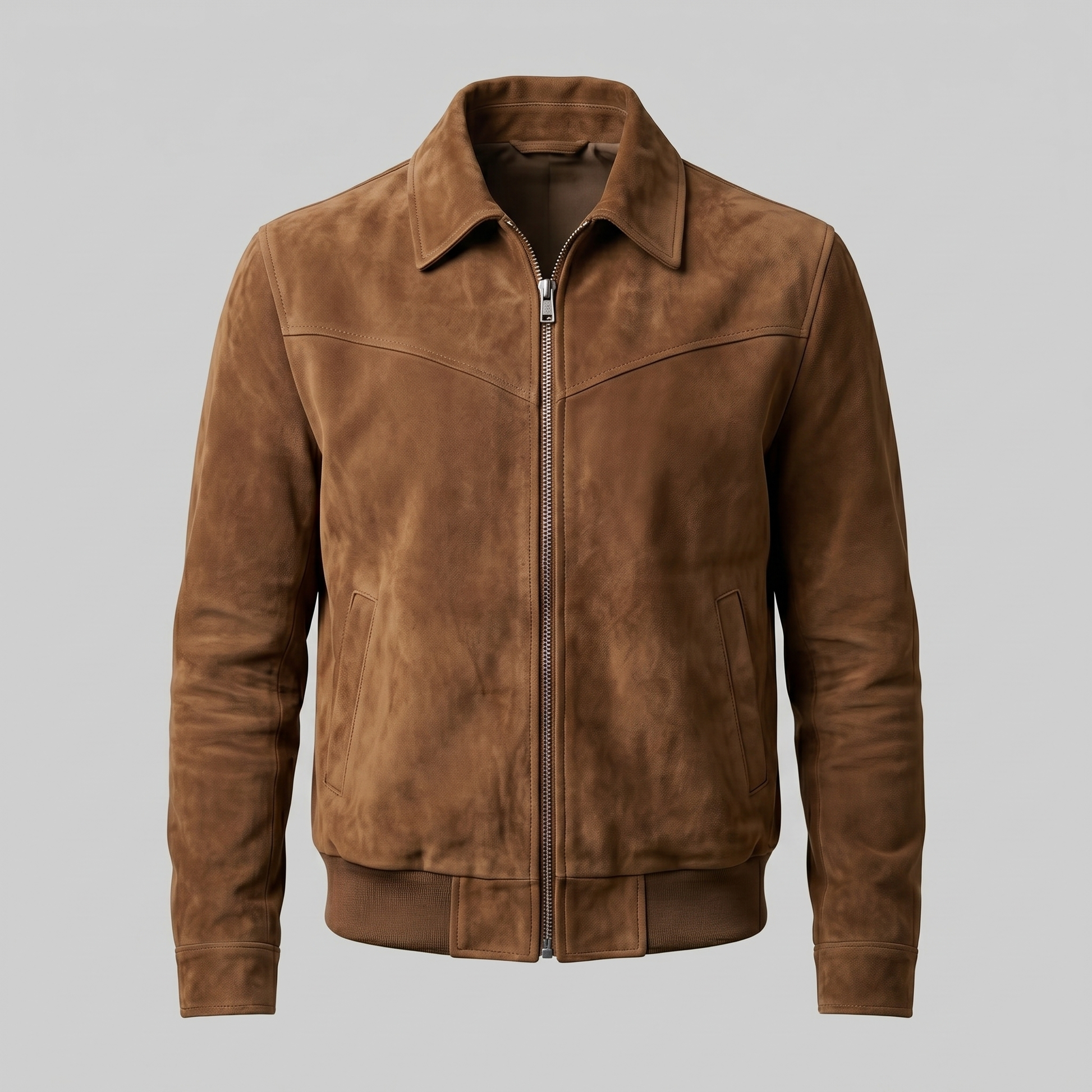 Giacca Harrington Bomber Uomo in Camoscio