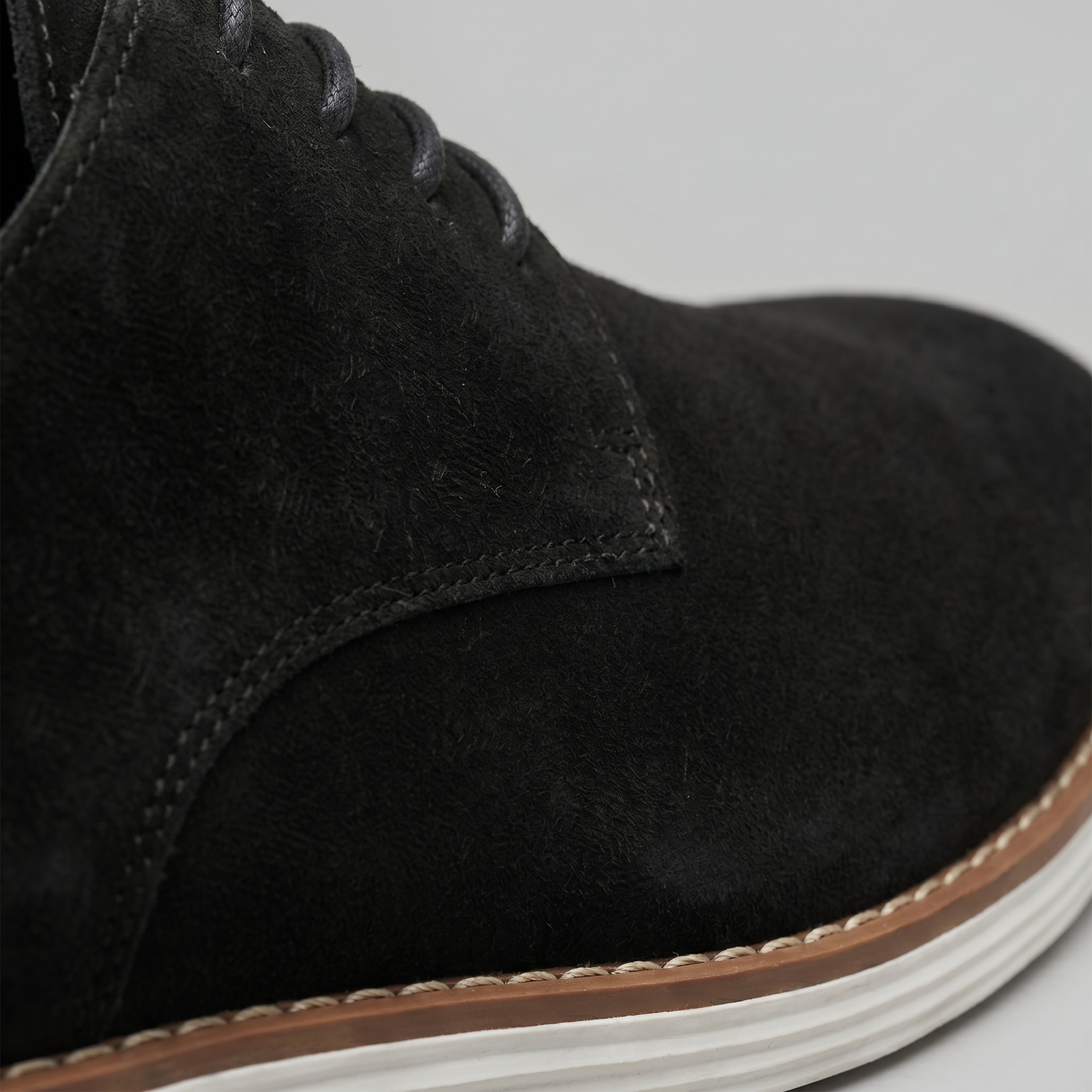 Scarpe Derby Uomo Effetto Camoscio Stringate Cammello