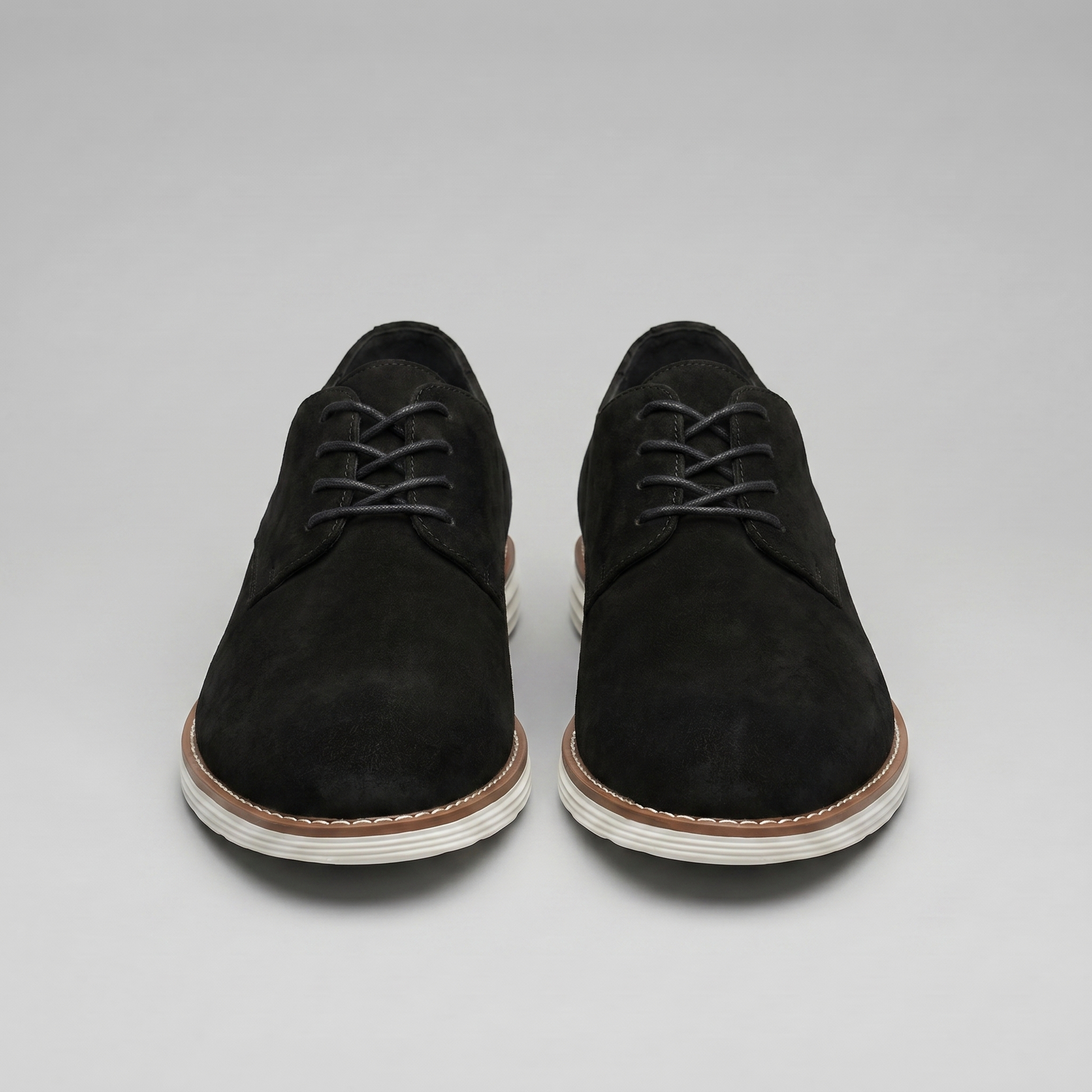 Scarpe Derby Uomo Effetto Camoscio Stringate Cammello