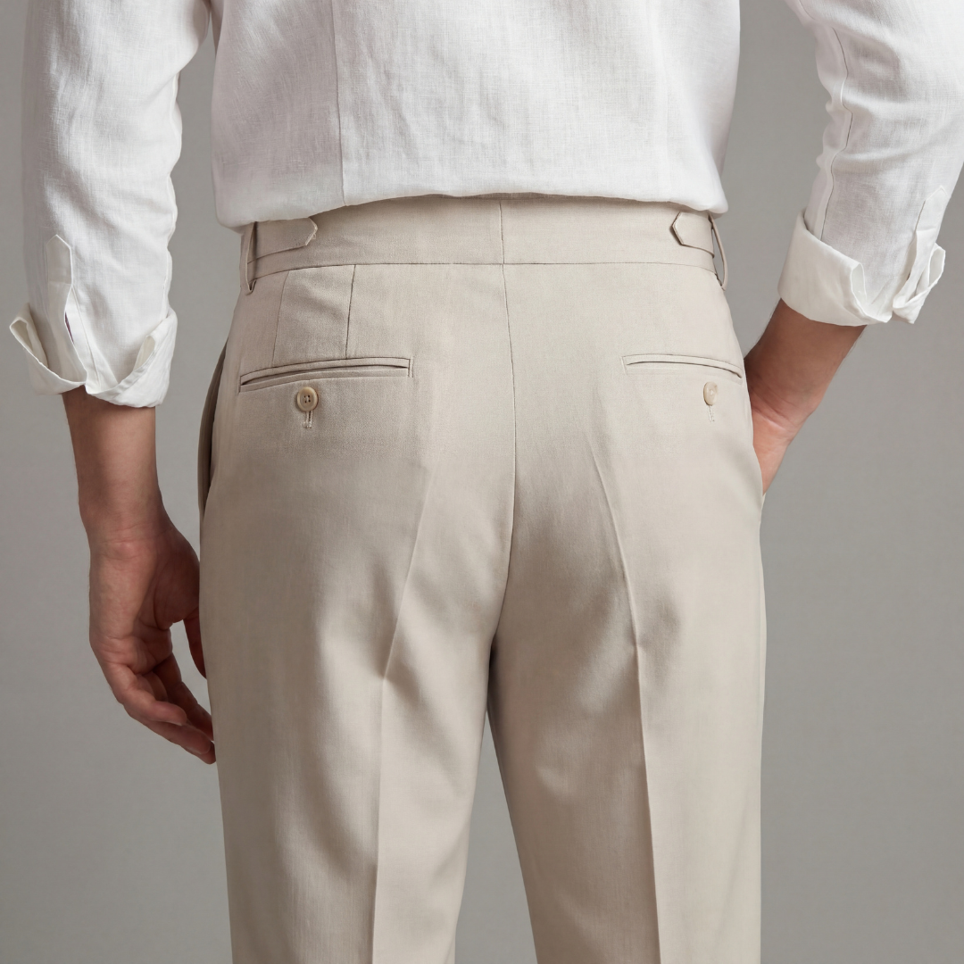 Pantaloni Uomo Eleganti Taglio Sartoriale Classici