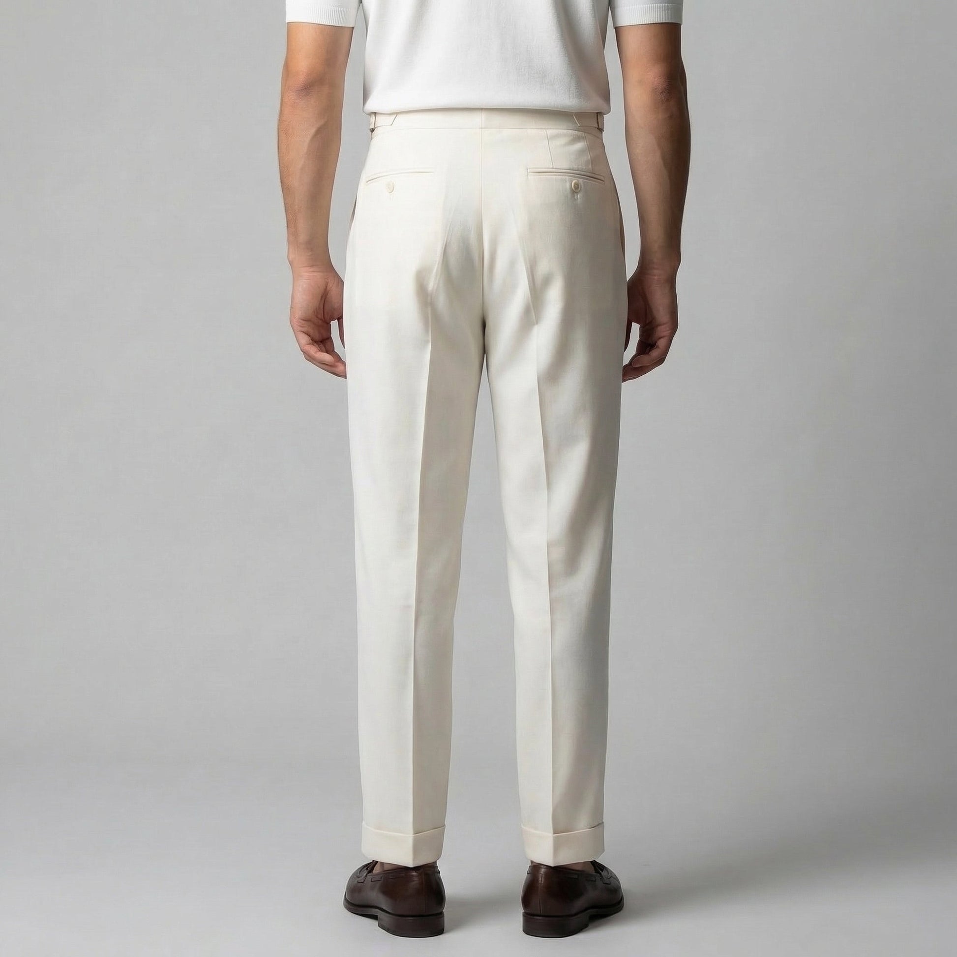 Pantaloni Uomo Sartoriali con Pince Gamba Dritta