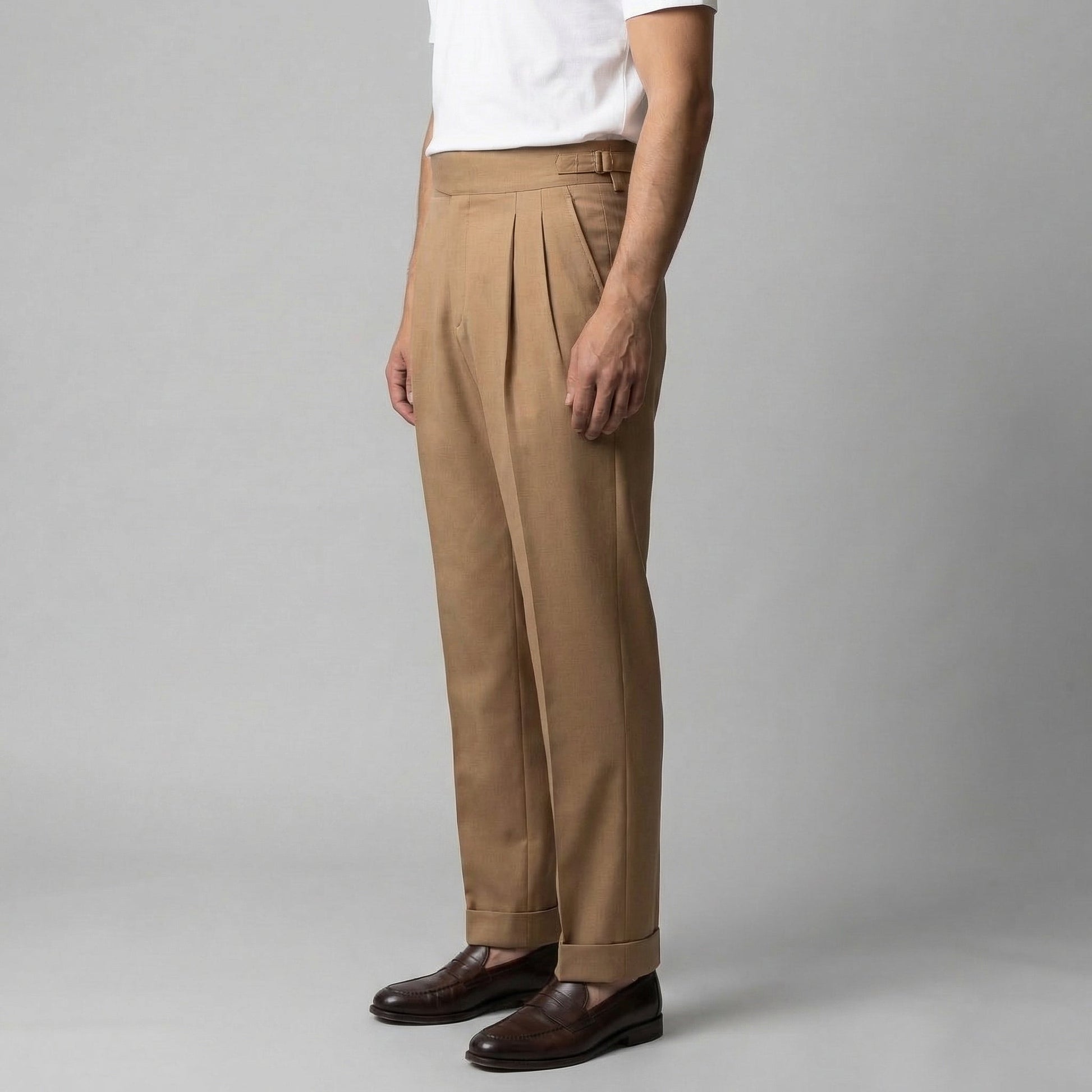Pantaloni Uomo Sartoriali con Pince Gamba Dritta