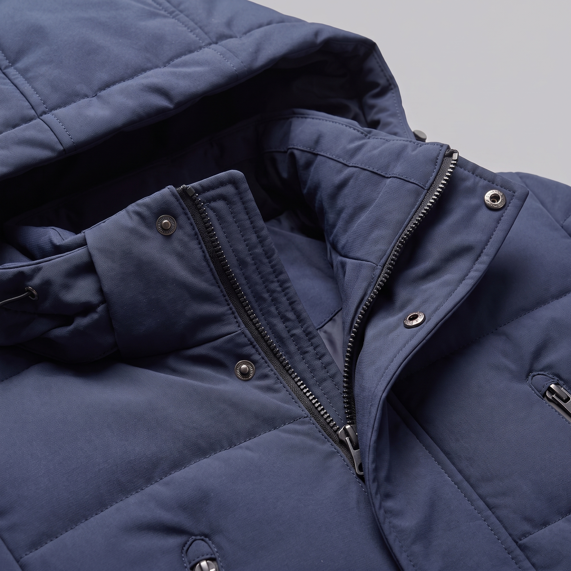 Parka Uomo Imbottito Antivento con Cappuccio