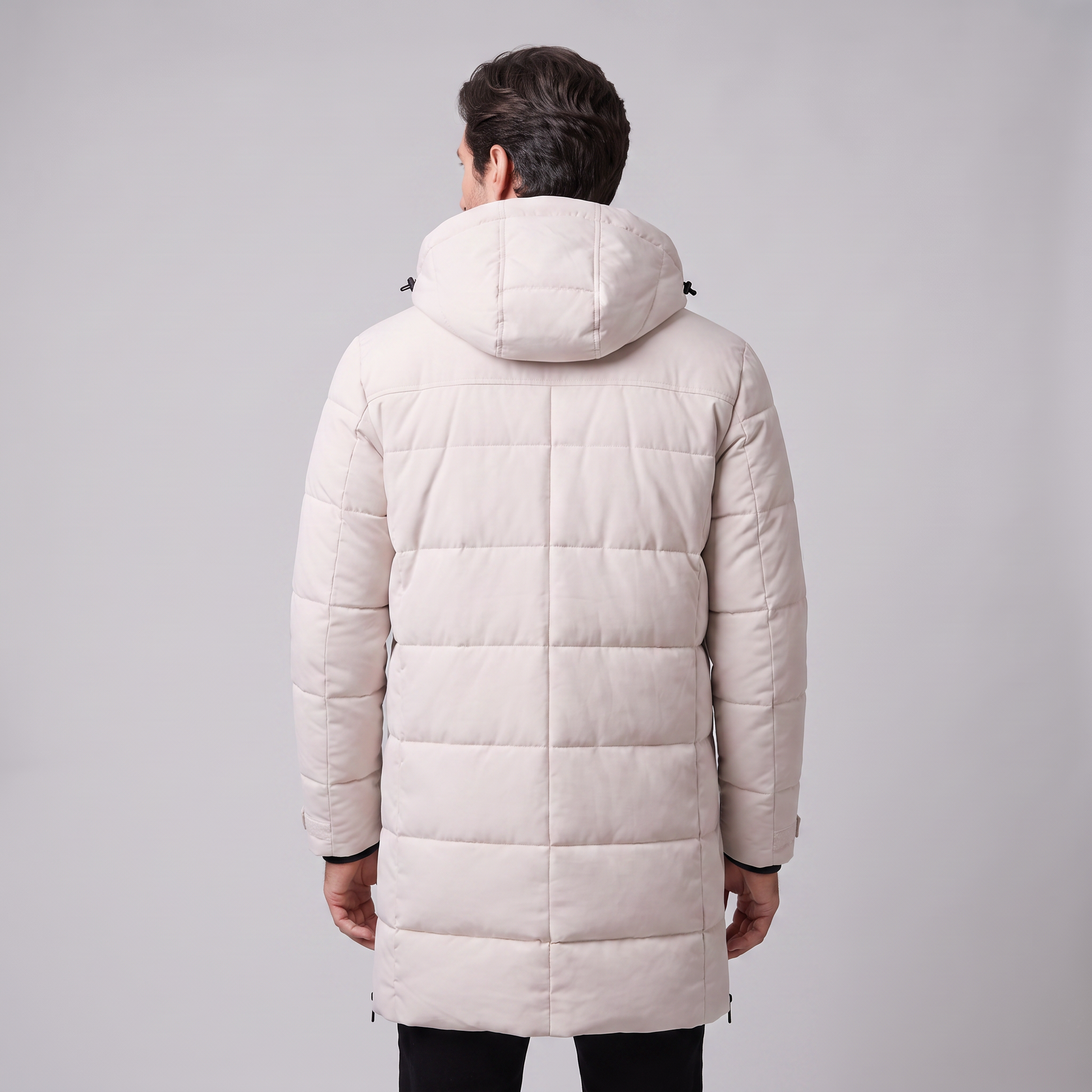 Parka Uomo Imbottito Antivento con Cappuccio