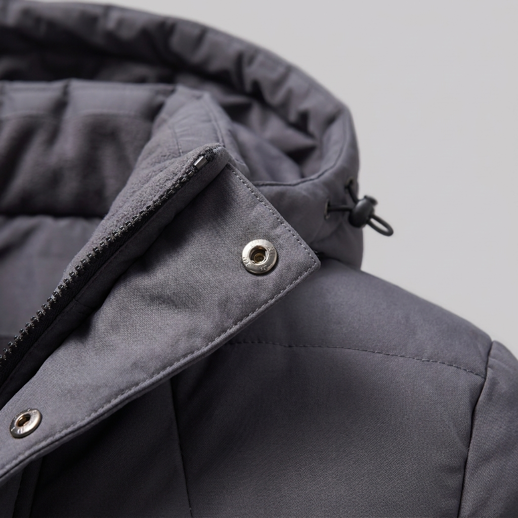 Parka Uomo Imbottito Antivento con Cappuccio