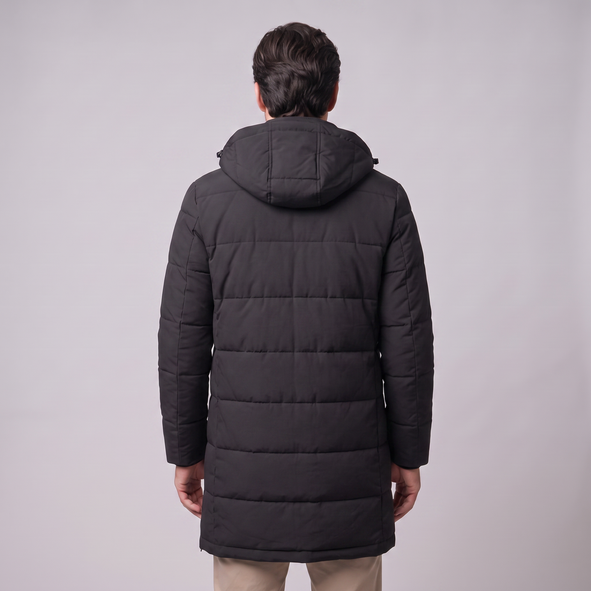 Parka Uomo Imbottito Antivento con Cappuccio