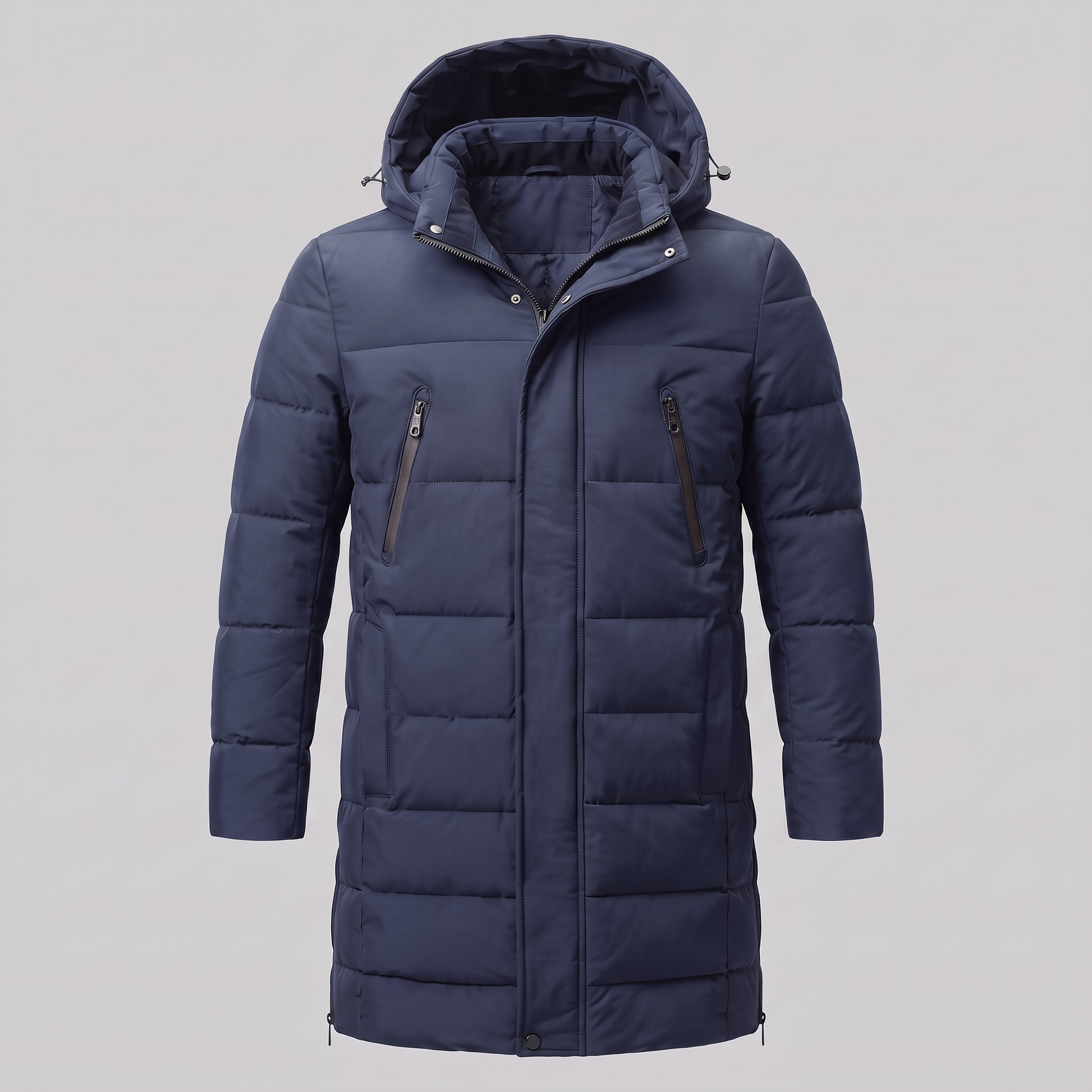 Parka Uomo Imbottito Antivento con Cappuccio