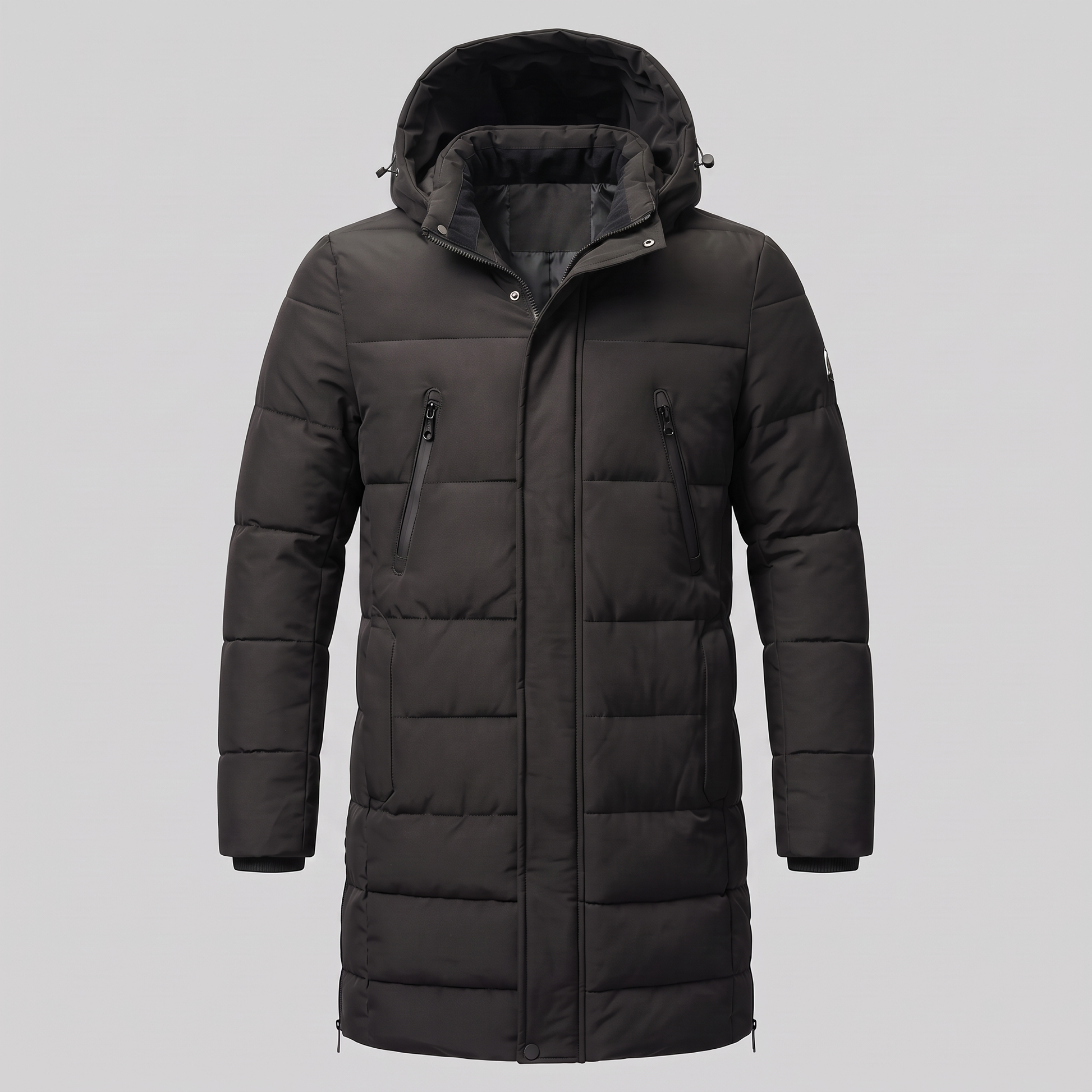 Parka Uomo Imbottito Antivento con Cappuccio