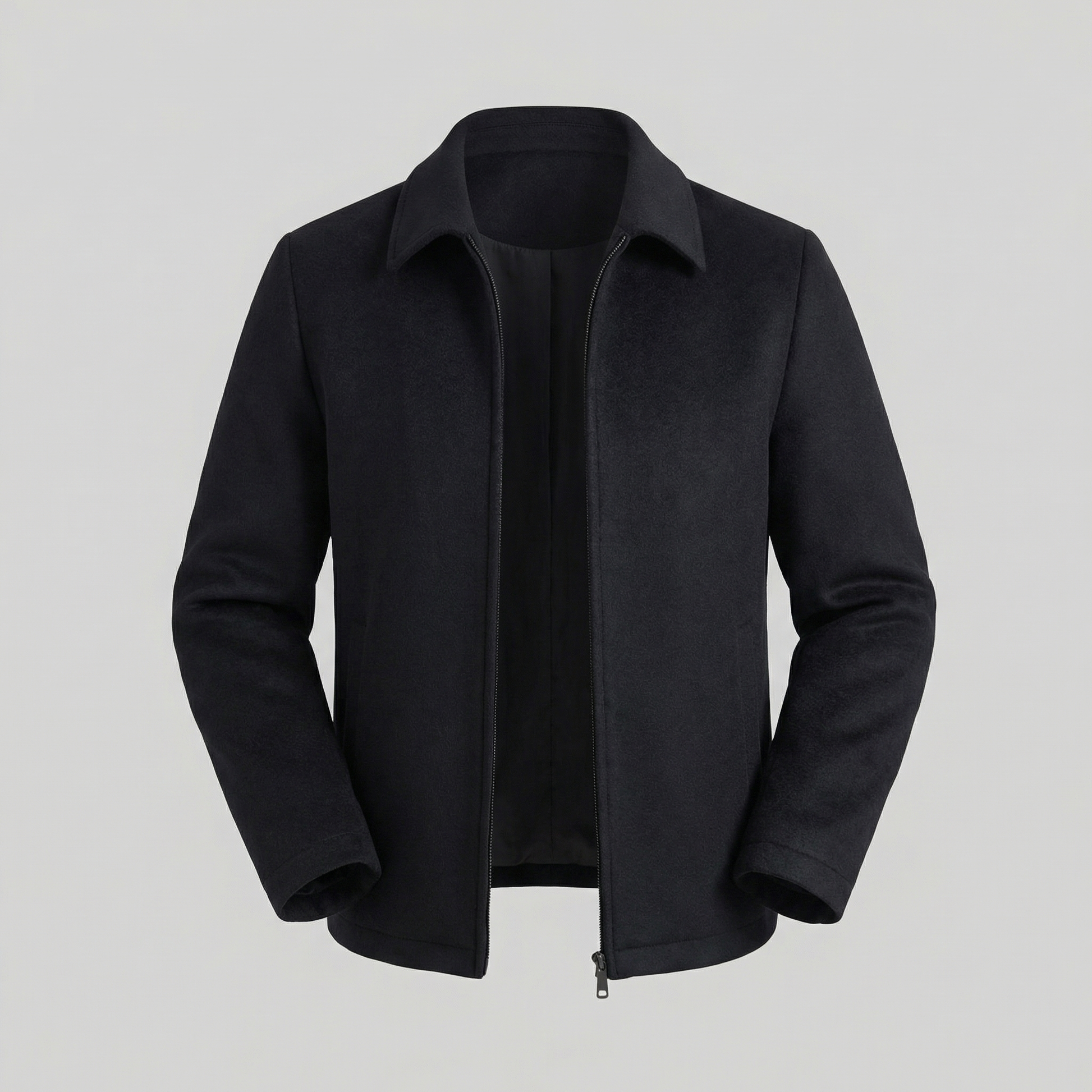 Giacca Uomo in Misto Lana Minimal con Zip