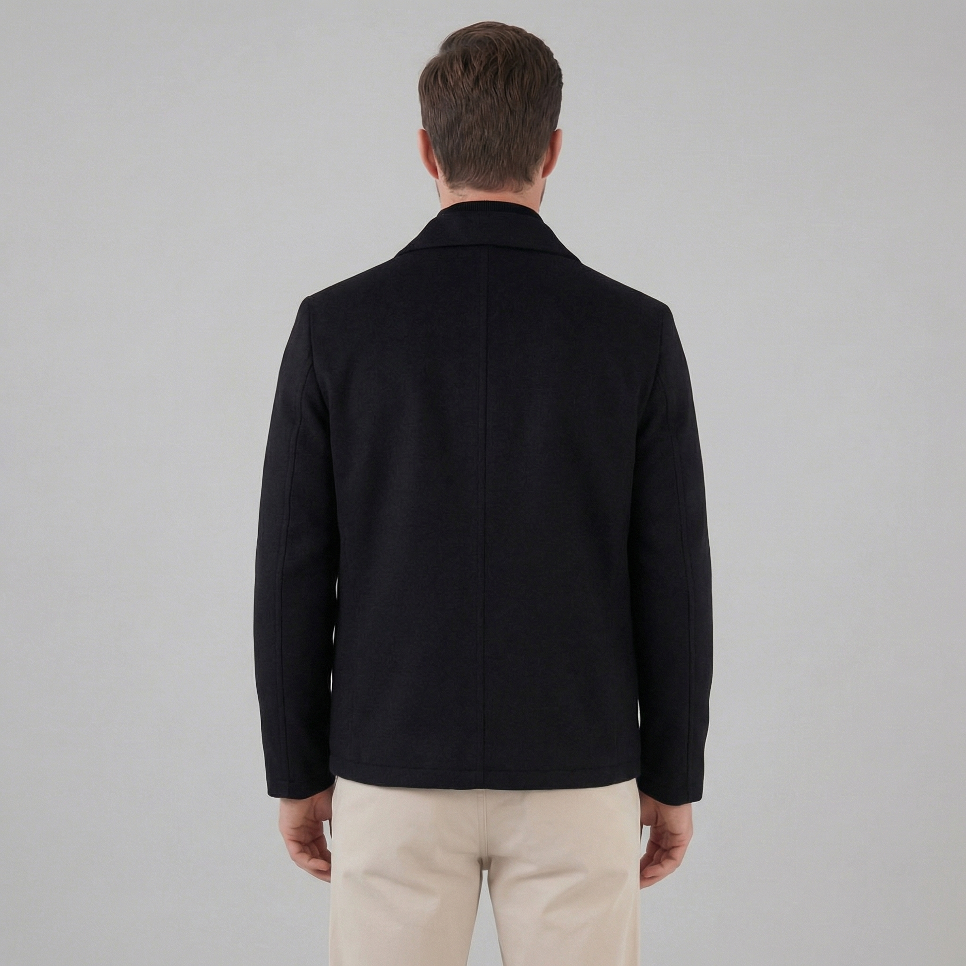 Giacca Uomo in Misto Lana Minimal con Zip