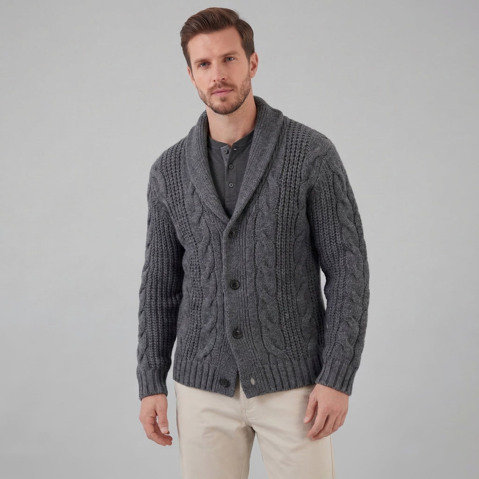 Cardigan Uomo in Lana Morbido Invernale