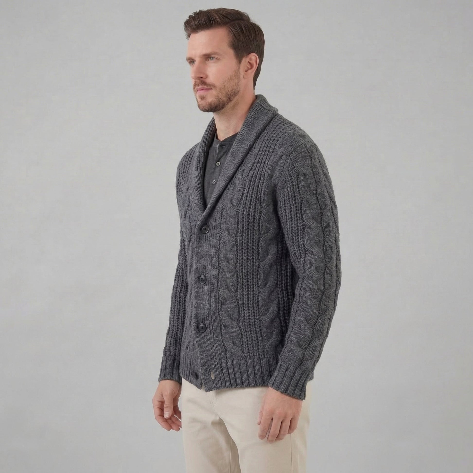 Cardigan Uomo in Lana Morbido Invernale