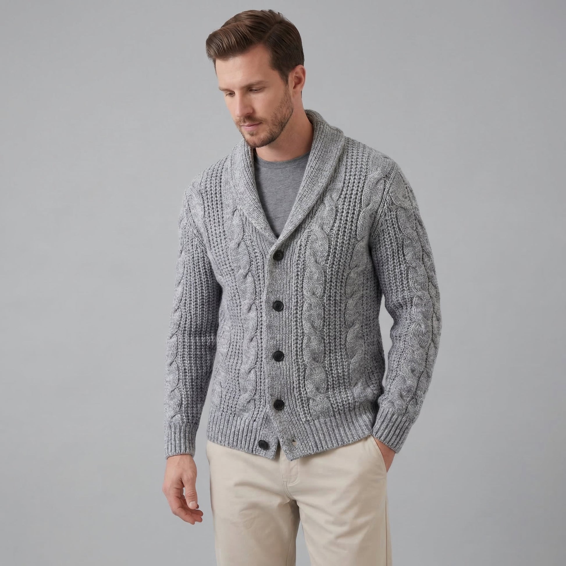 Cardigan Uomo in Lana Morbido Invernale