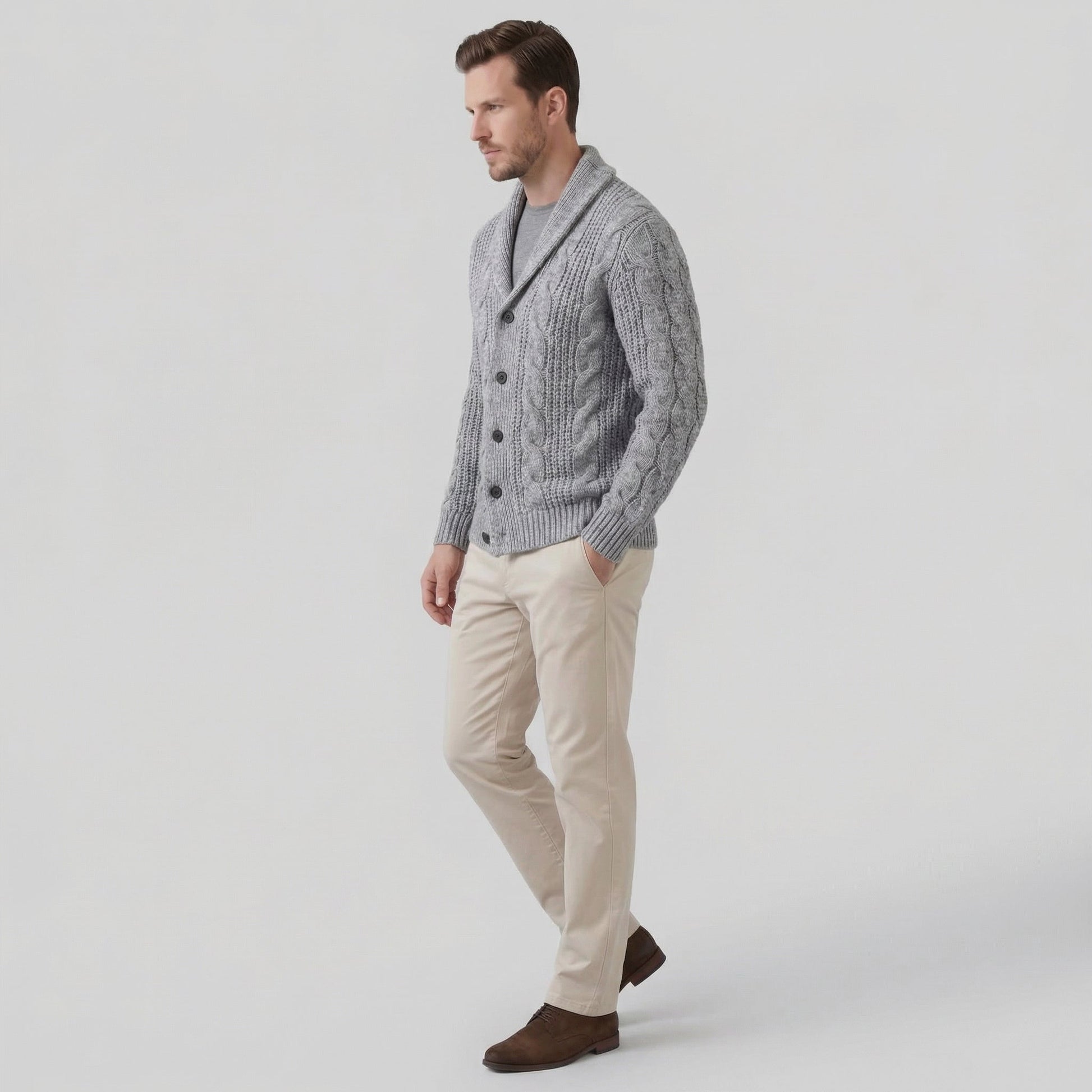 Cardigan Uomo in Lana Morbido Invernale