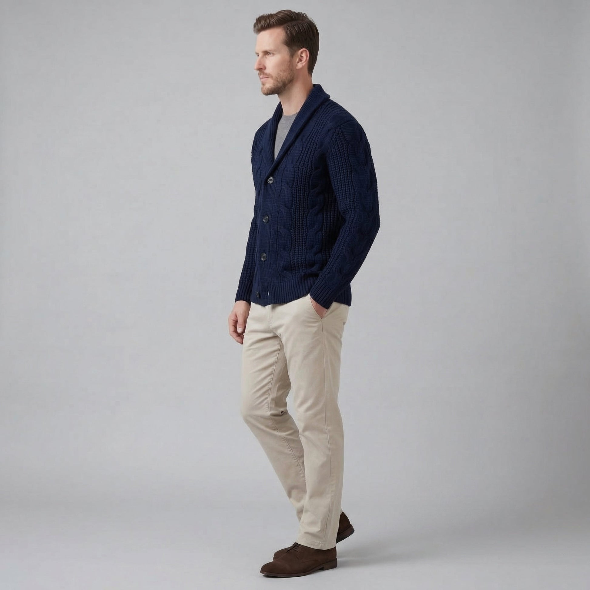 Cardigan Uomo in Lana Morbido Invernale