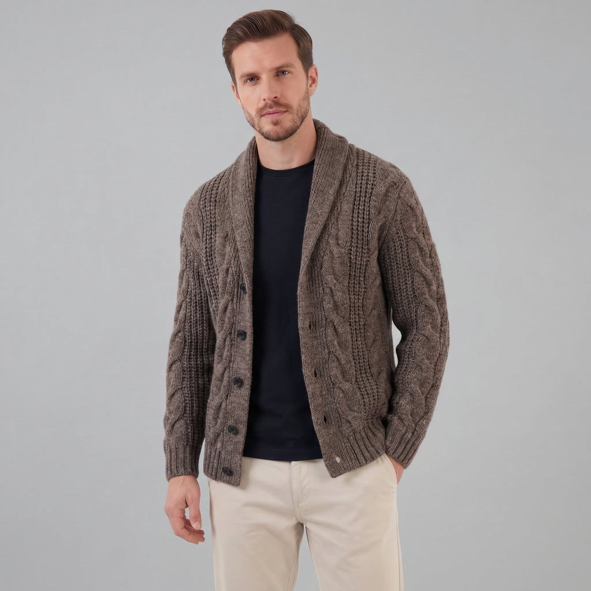 Cardigan Uomo in Lana Morbido Invernale