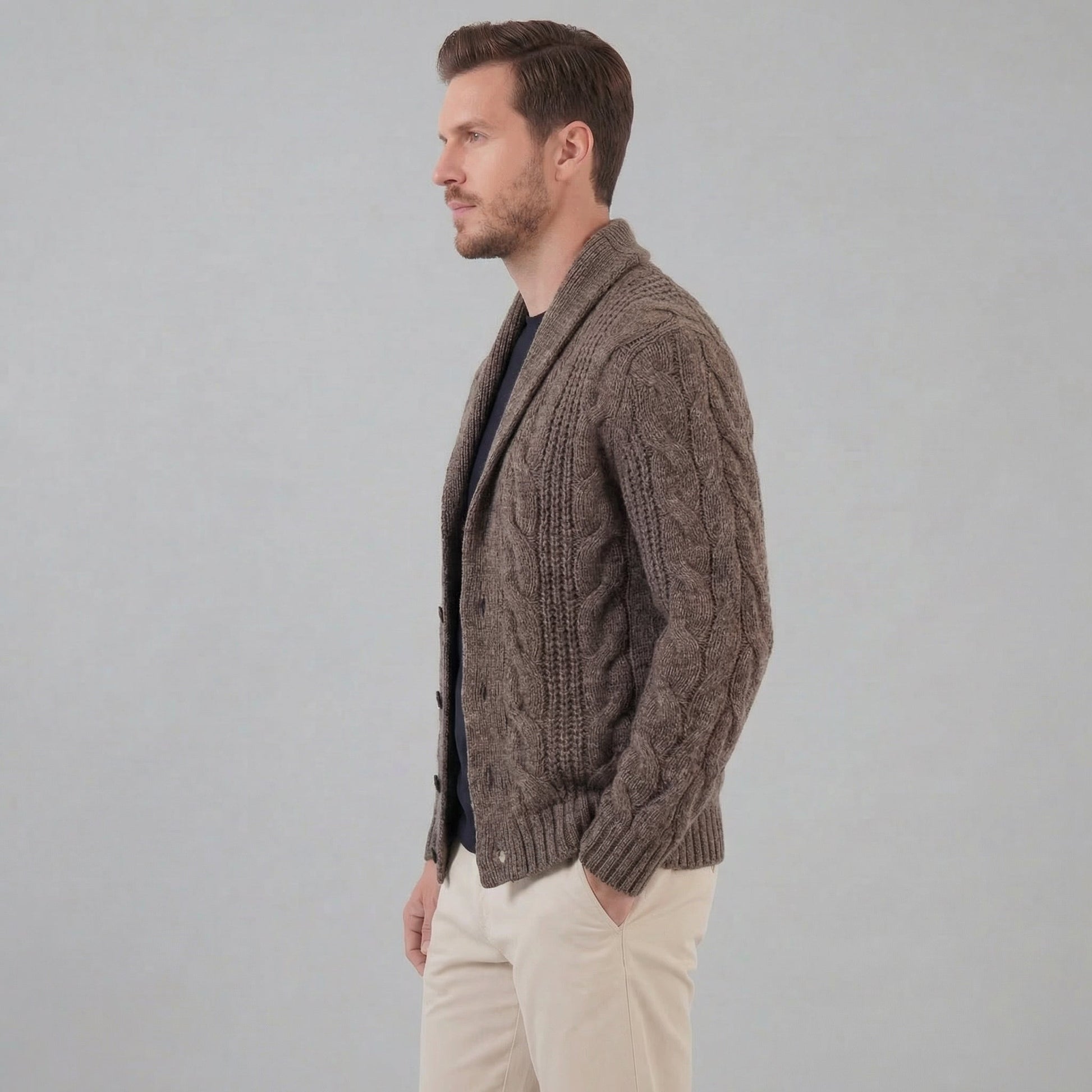 Cardigan Uomo in Lana Morbido Invernale