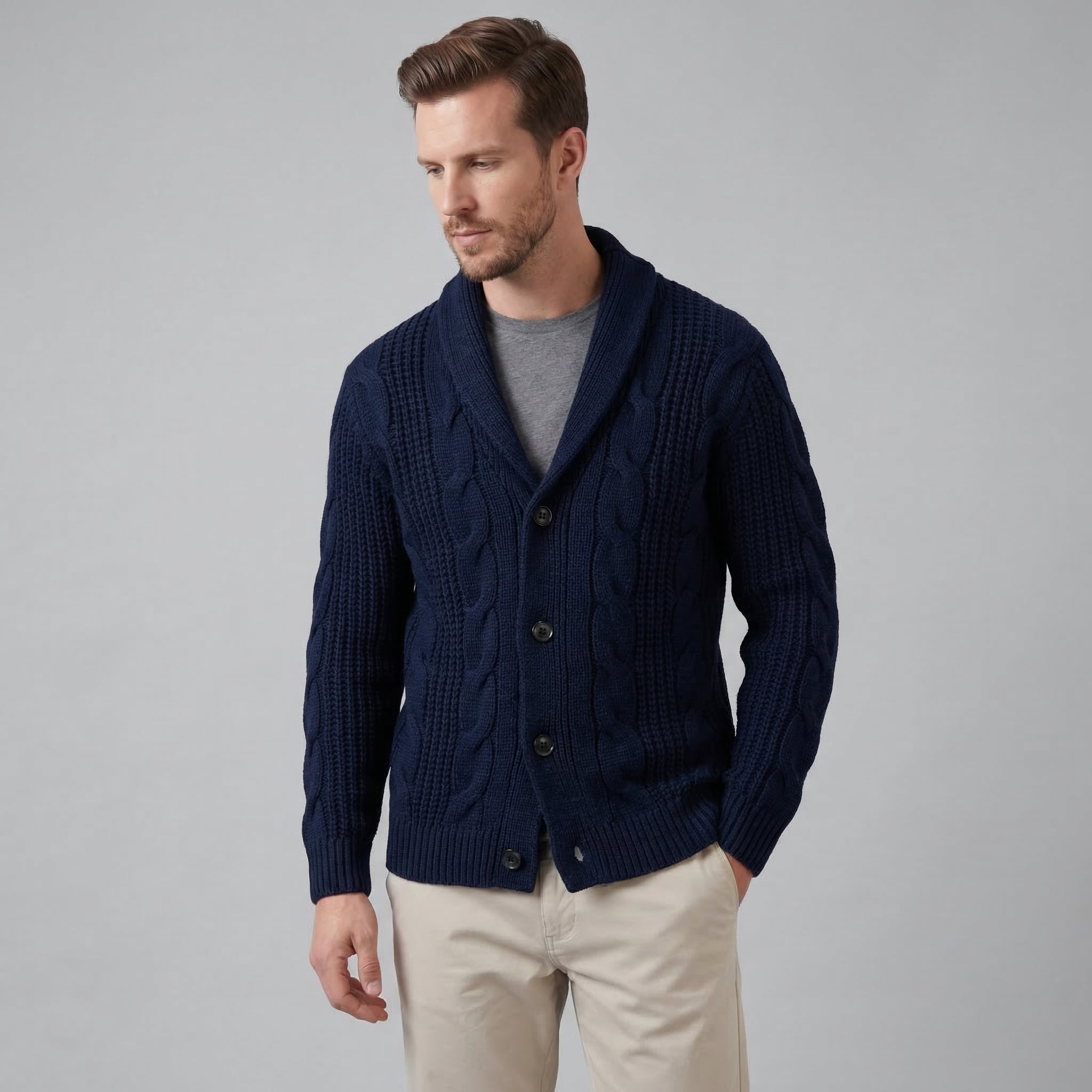 Cardigan Uomo in Lana Morbido Invernale