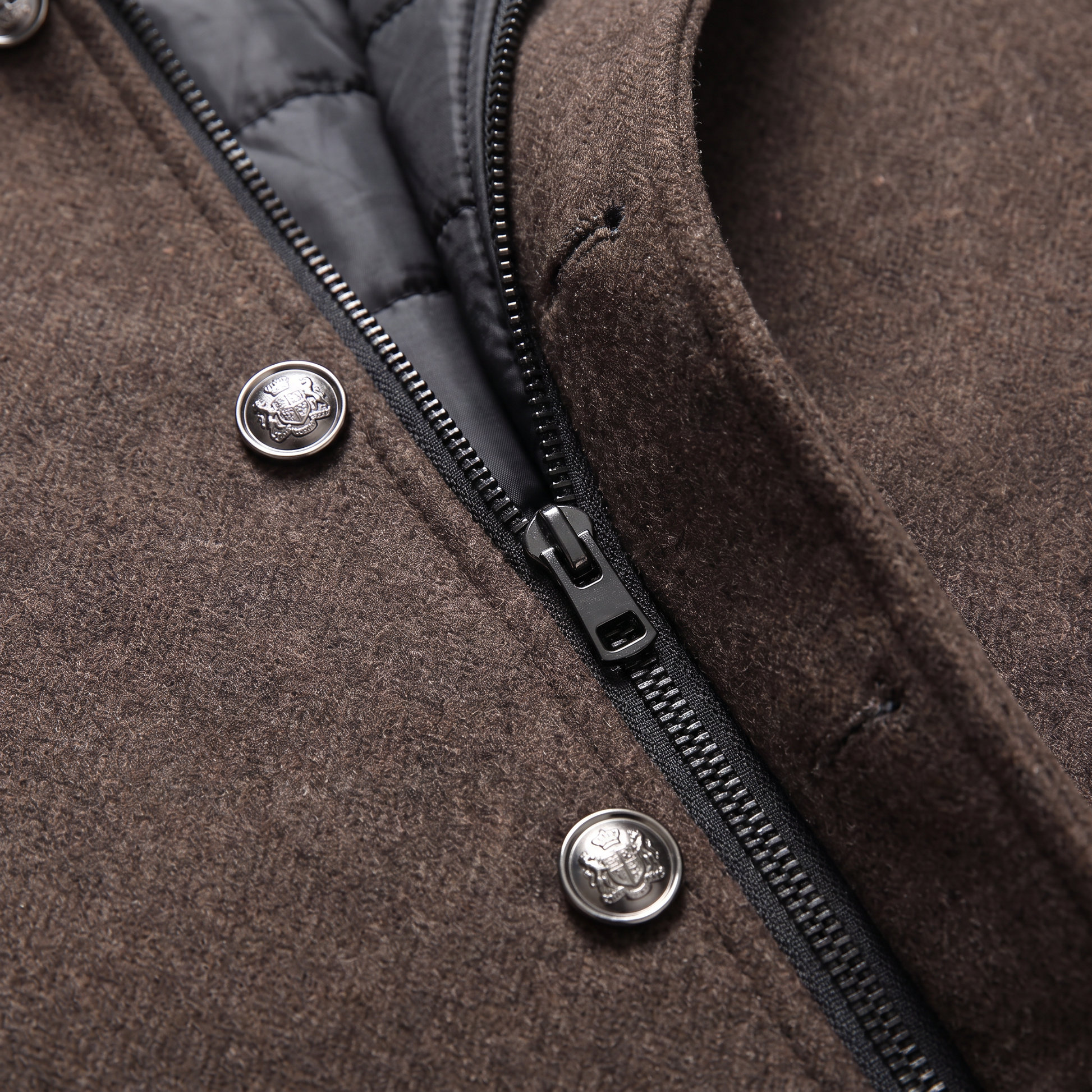 Cappotto Uomo Effetto Lana con Gilet Trapuntato Interno