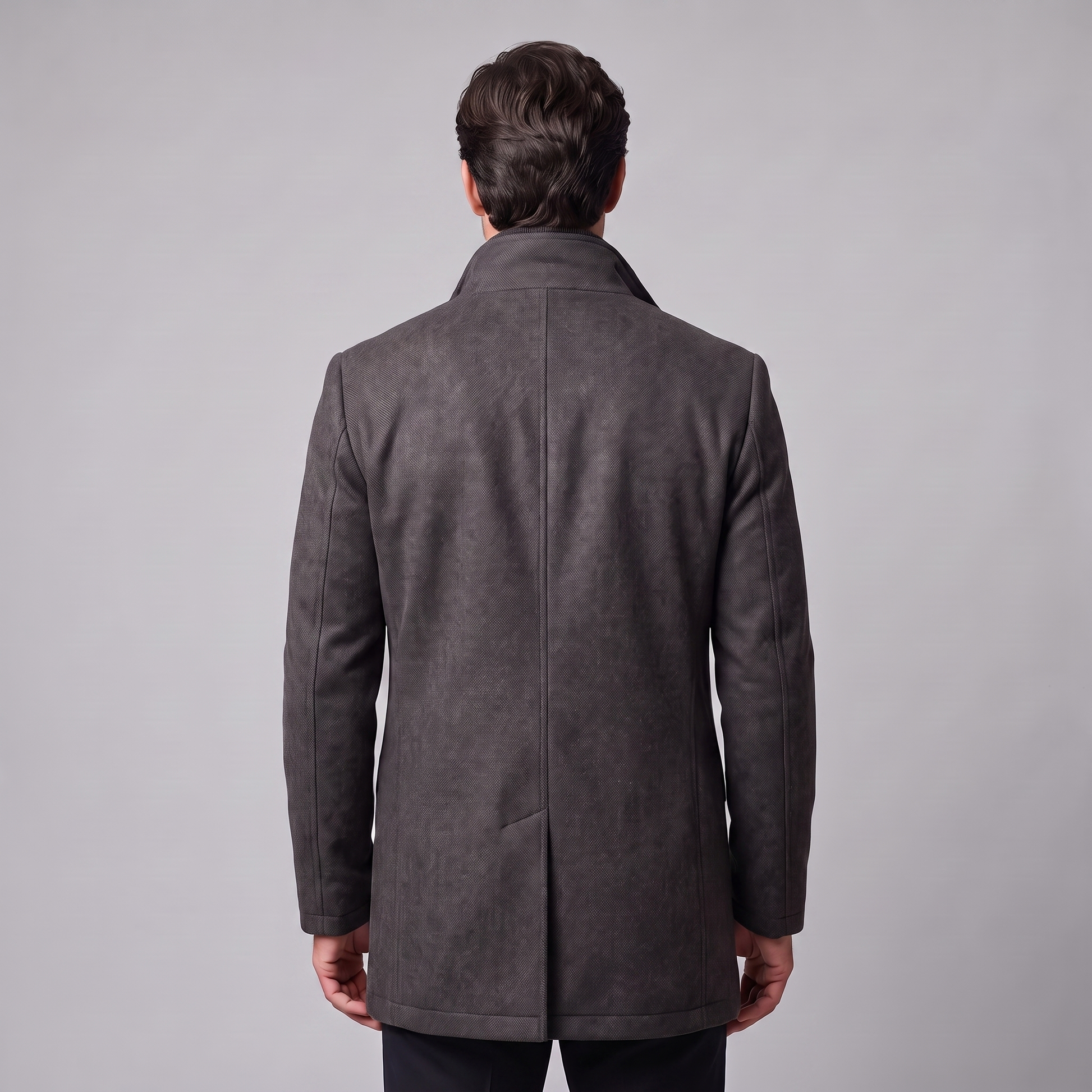 Cappotto Uomo Effetto Lana con Gilet Trapuntato Interno