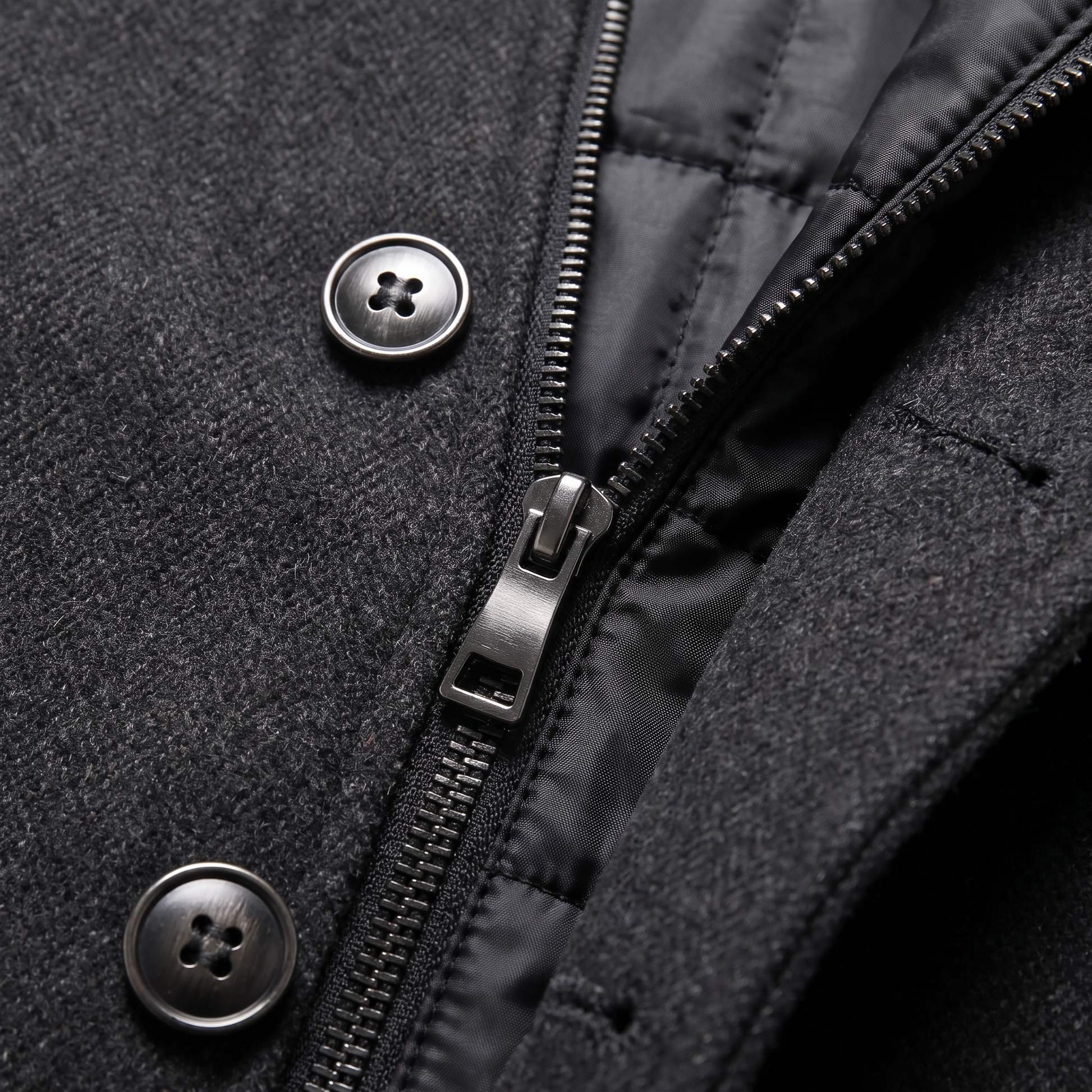 Cappotto Uomo Effetto Lana con Gilet Trapuntato Interno
