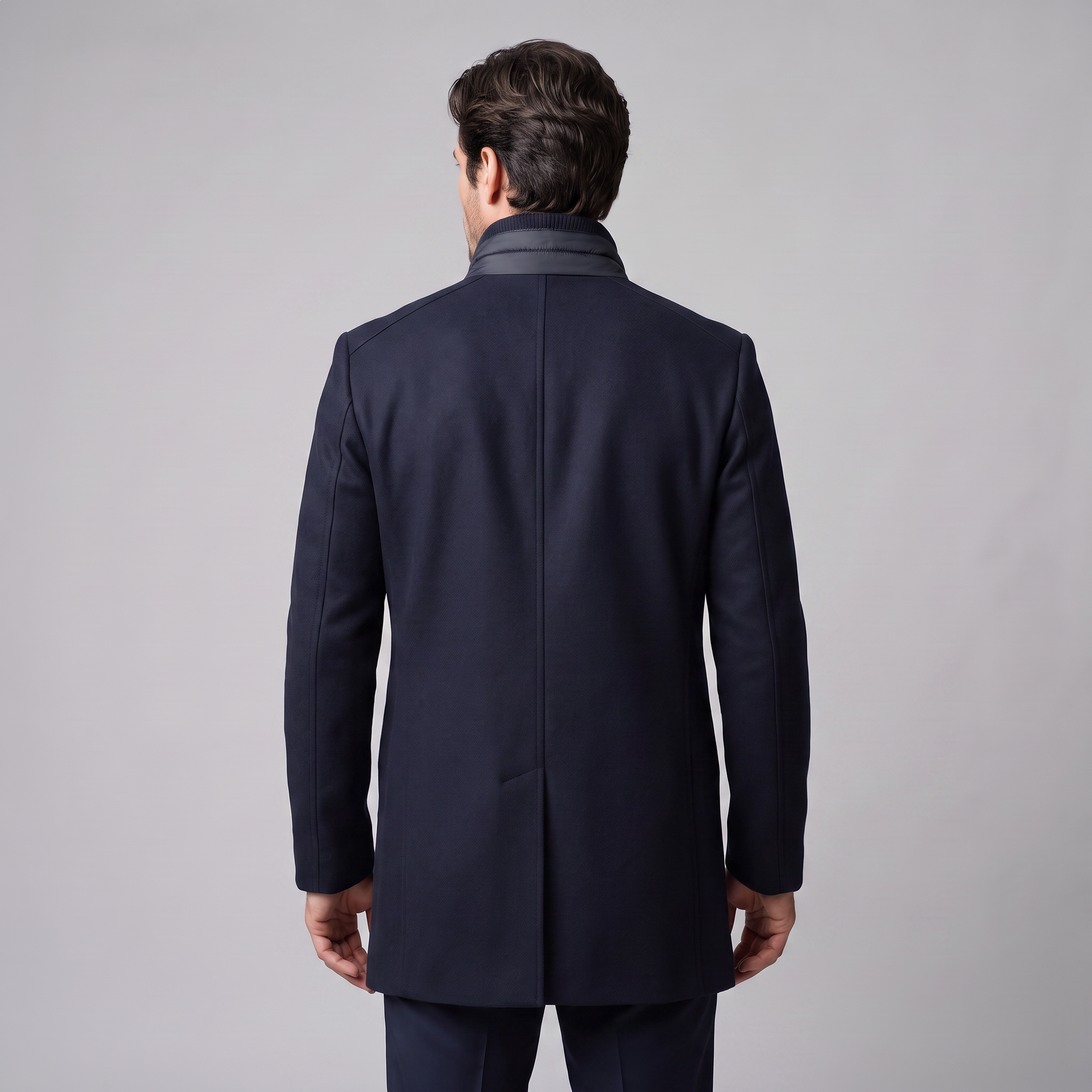 Cappotto Uomo Effetto Lana con Gilet Trapuntato Interno