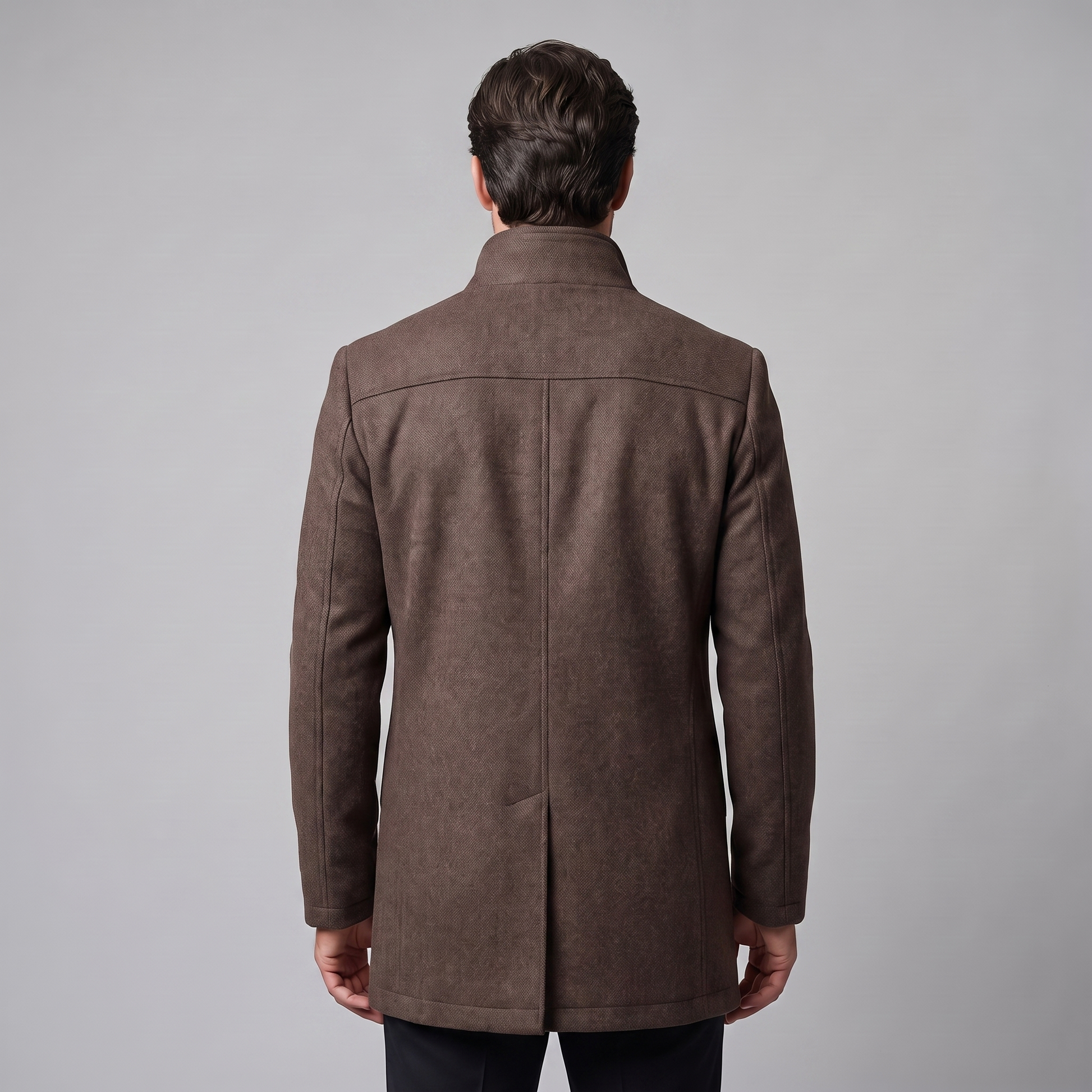 Cappotto Uomo Effetto Lana con Gilet Trapuntato Interno
