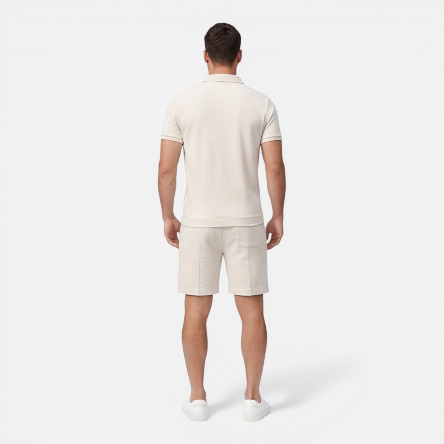 Completo Uomo Polo e Shorts Estivo Slim Fit Cotone