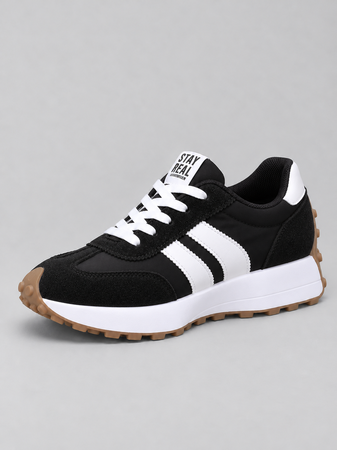 Sneakers Donna Chunky Effetto Camoscio Stile Vintage Sportive