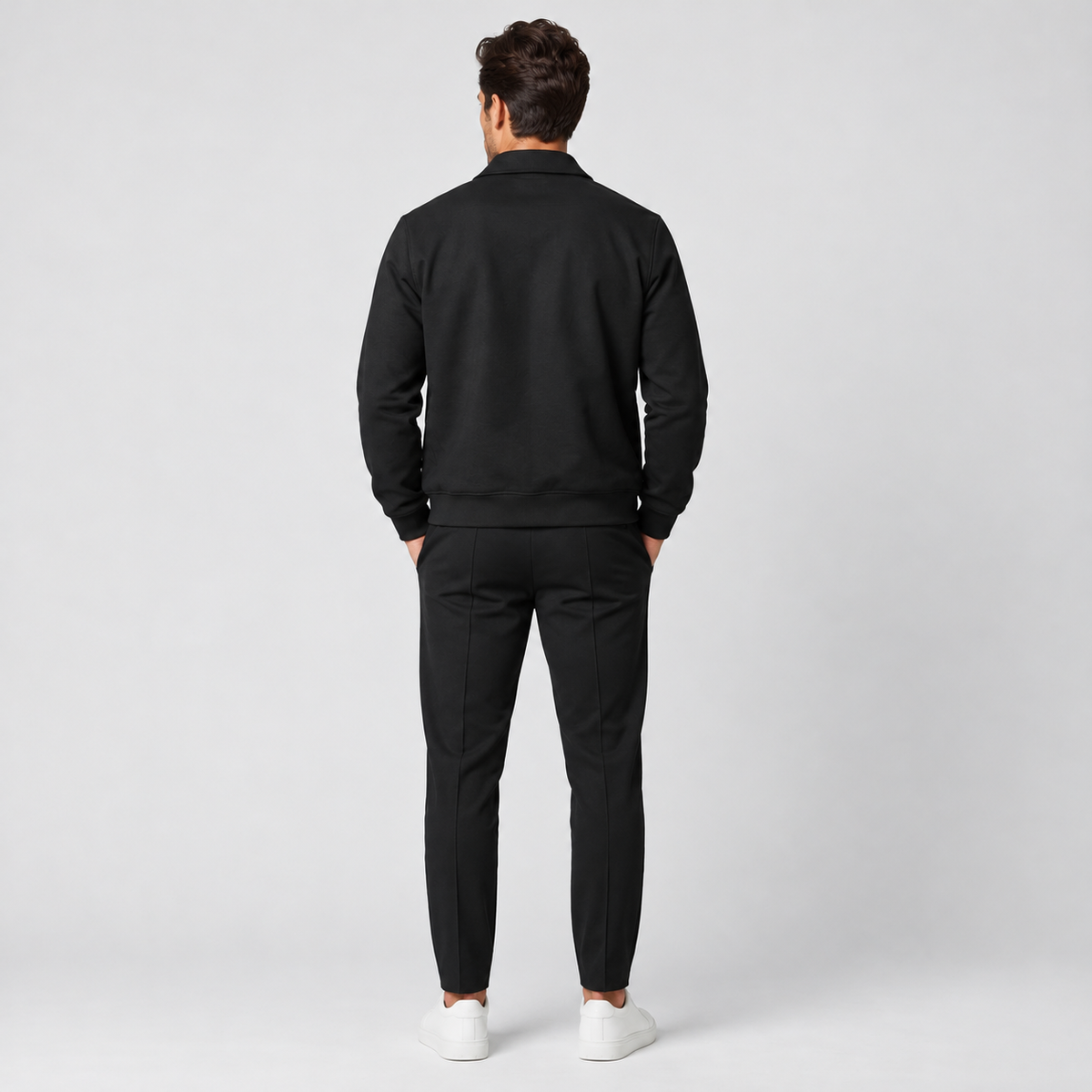 Completo Uomo Giacca e Pantaloni Misto Cotone Slim Fit Coordinato