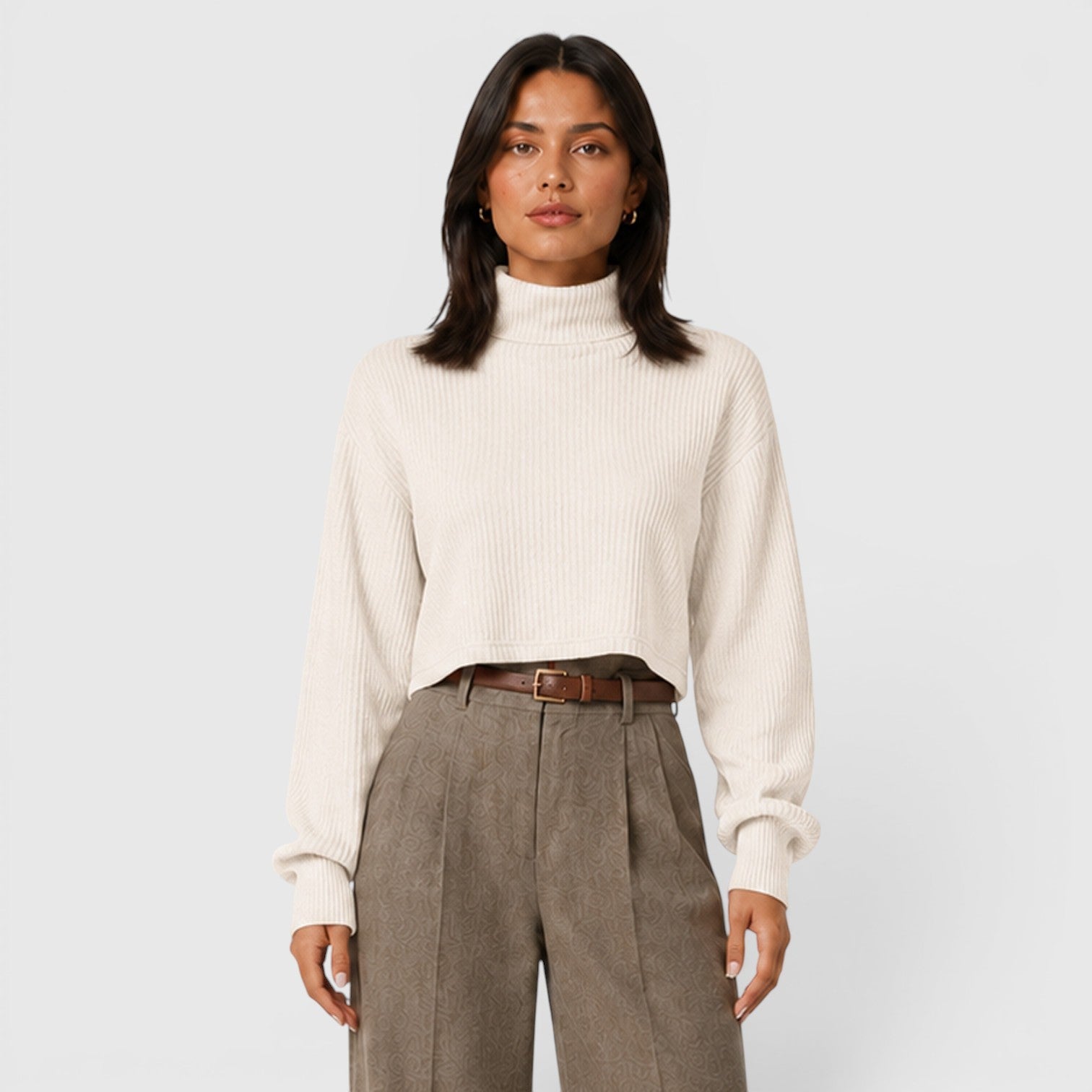 Maglione Donna Dolcevita Premium in Maglia Raffinato