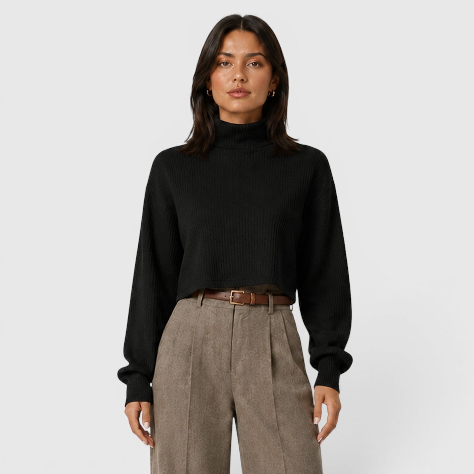 Maglione Donna Dolcevita Premium in Maglia Raffinato