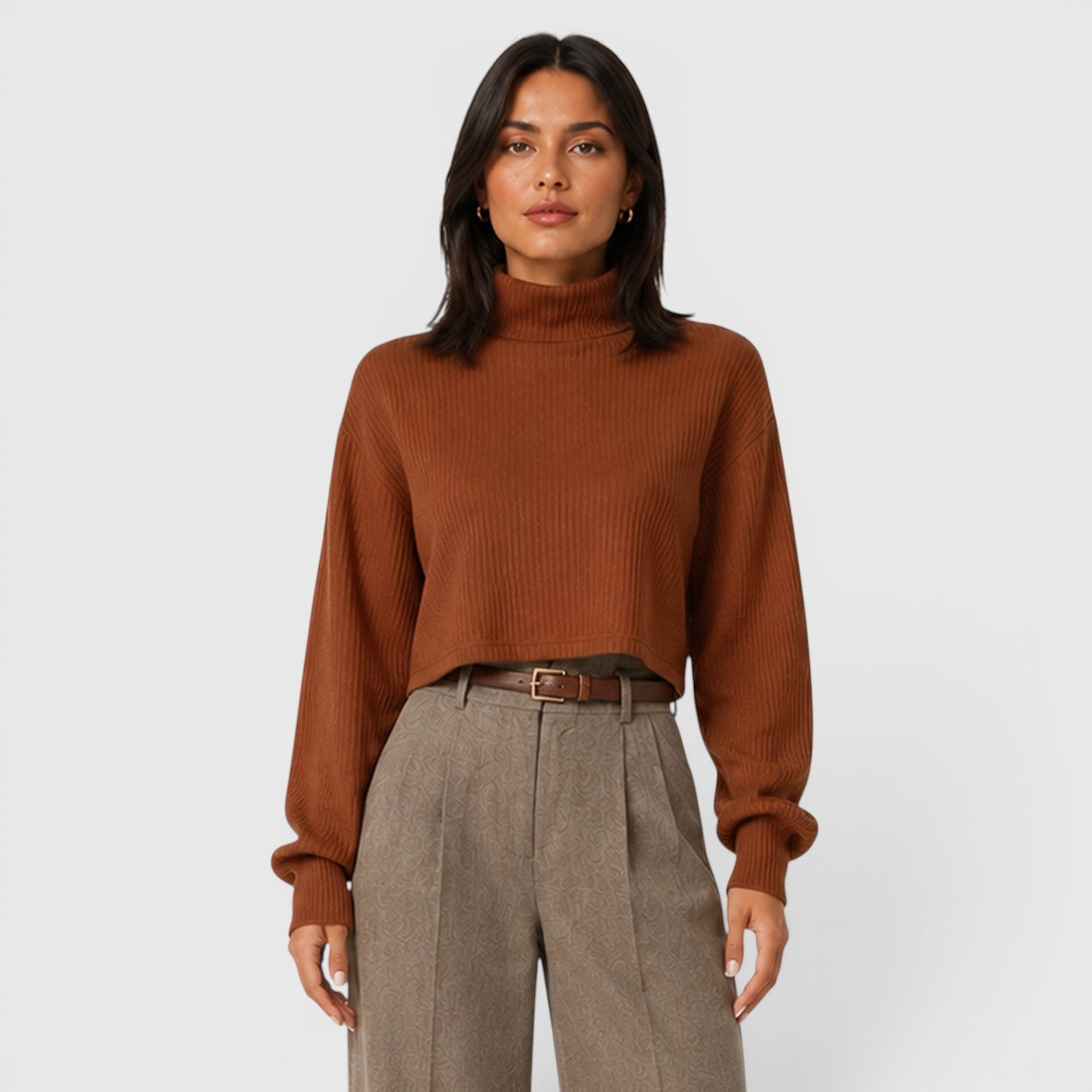 Maglione Donna Dolcevita Premium in Maglia Raffinato