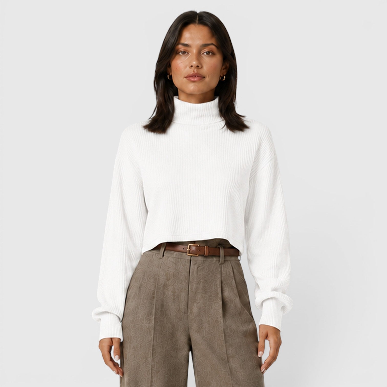 Maglione Donna Dolcevita Premium in Maglia Raffinato