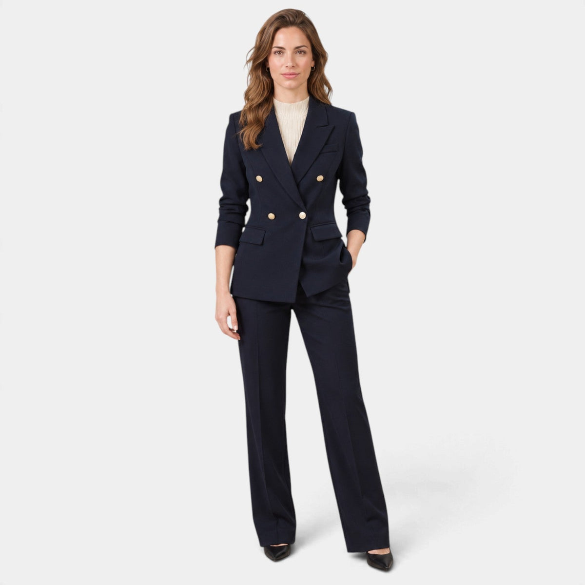Tailleur Donna Elegante Blazer e Pantaloni Completo Due Pezzi