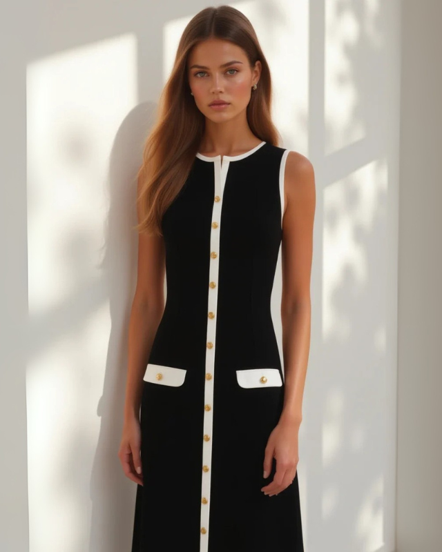 Aurazio Abito Midi in Maglia da Donna Elegante