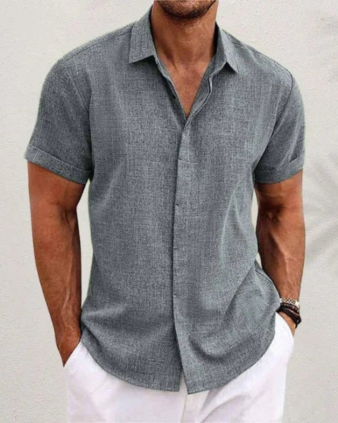 Aurazio Camicia Testurizzata Per Uomo
