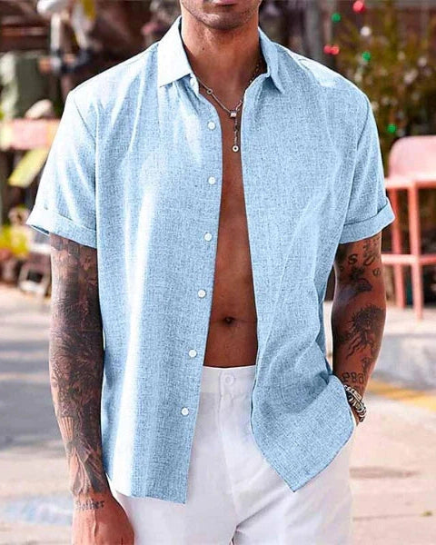 Aurazio Camicia Testurizzata Per Uomo