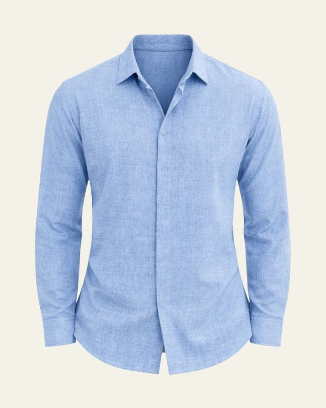 Aurazio Camicia di Tessuto Strutturato da Uomo