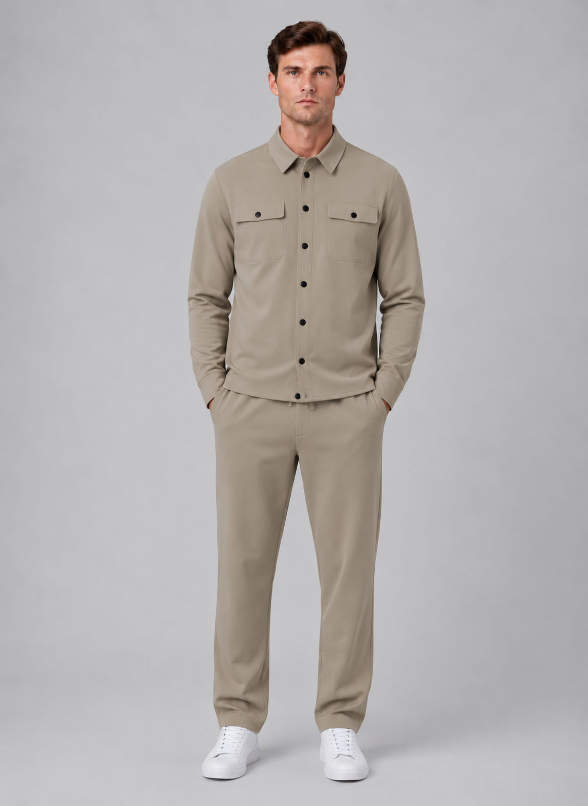 Completo Uomo Overshirt e Pantaloni Casual Coordinato
