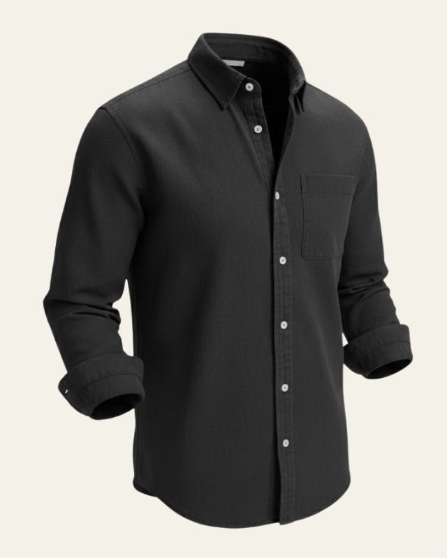 Aurazio Camicia a Maniche Lunghe da Uomo