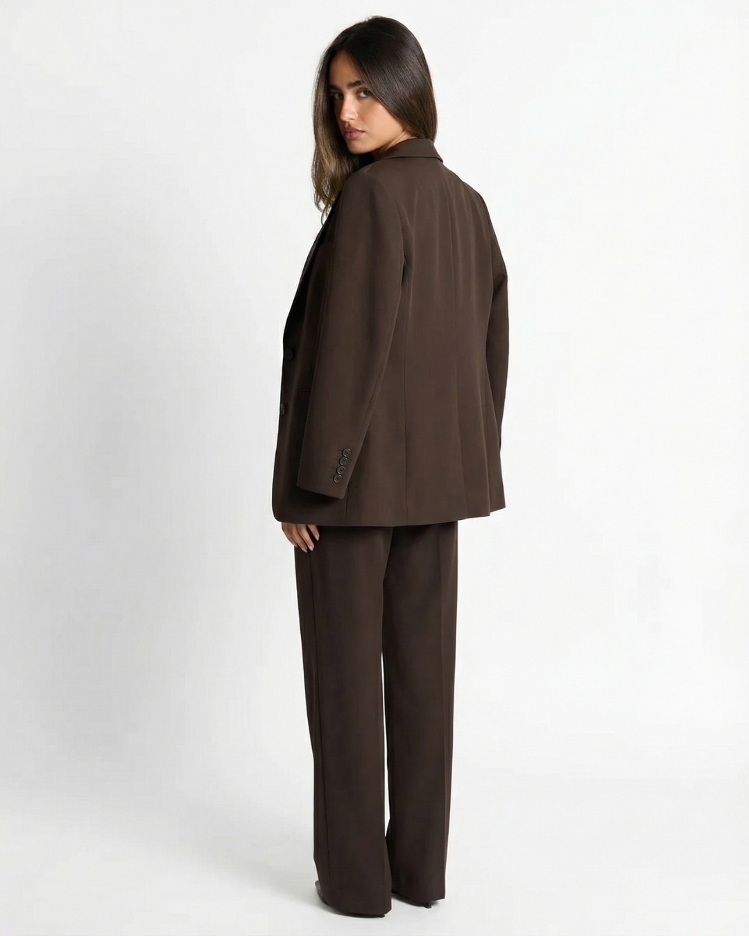 Tailleur Donna Blazer Doppiopetto e Pantaloni Dritti Due Pezzi