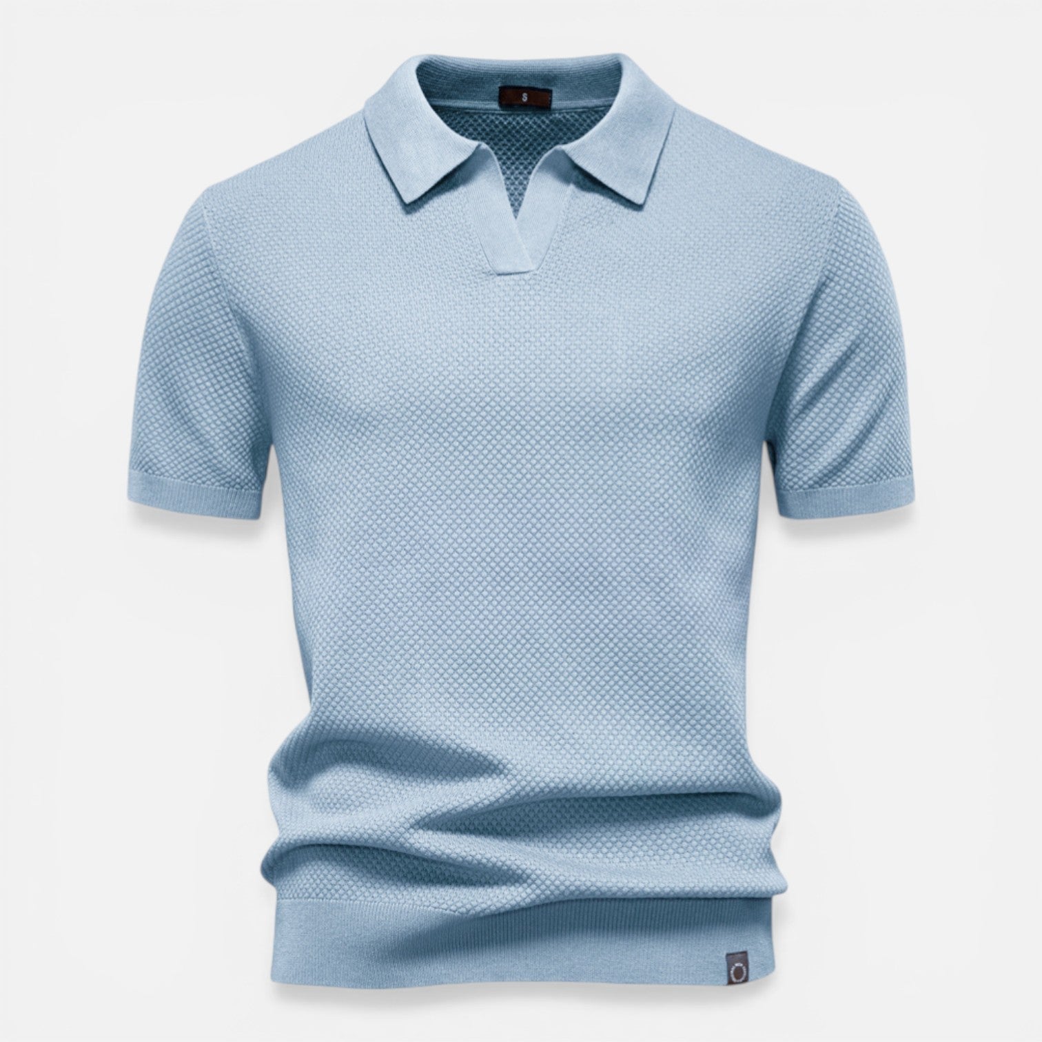 Polo Uomo Slim Fit in Maglia Traspirante Leggera Manica Corta