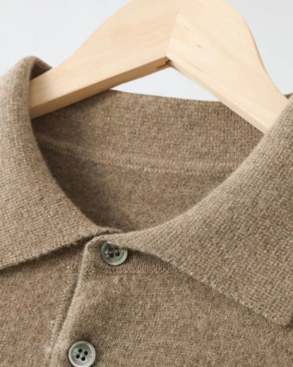 Maglione Polo Uomo Effetto Lana Maniche Lunghe
