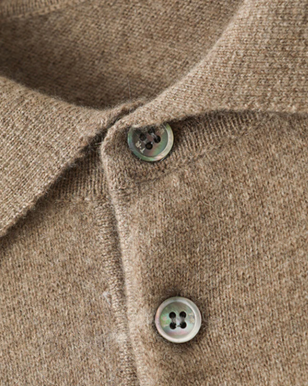 Maglione Polo Uomo Effetto Lana Maniche Lunghe