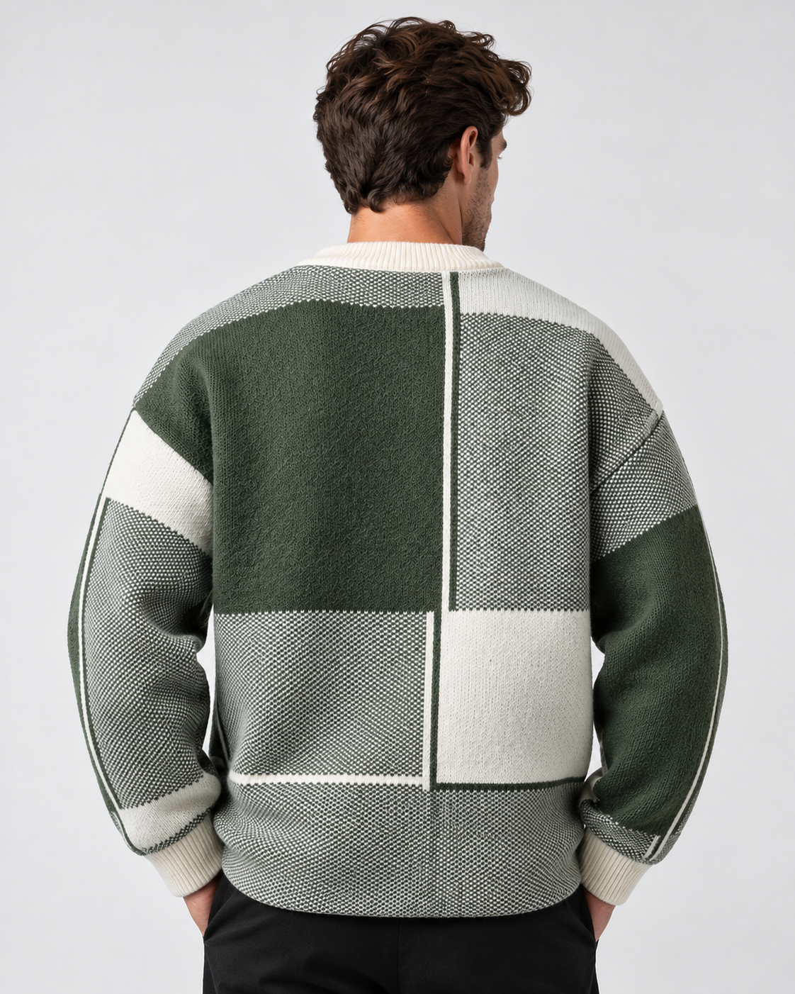Maglione Uomo Casual Maniche Lunghe Vestibilità Comoda Quotidiano