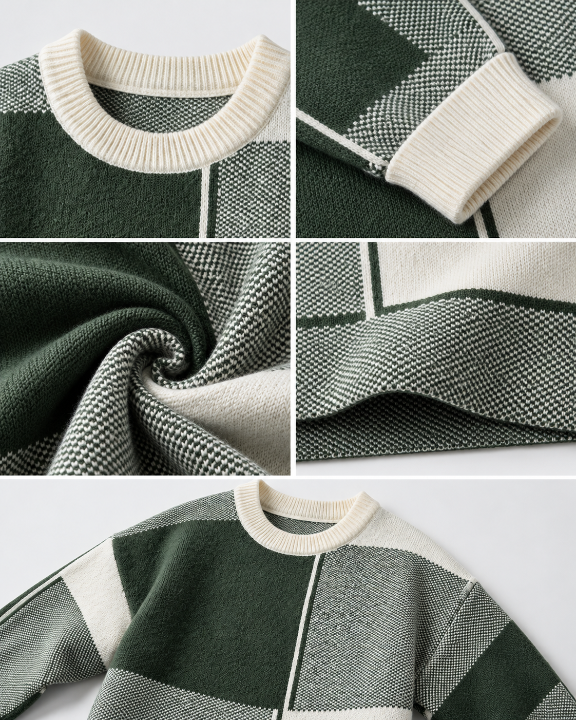 Maglione Uomo Casual Maniche Lunghe Vestibilità Comoda Quotidiano